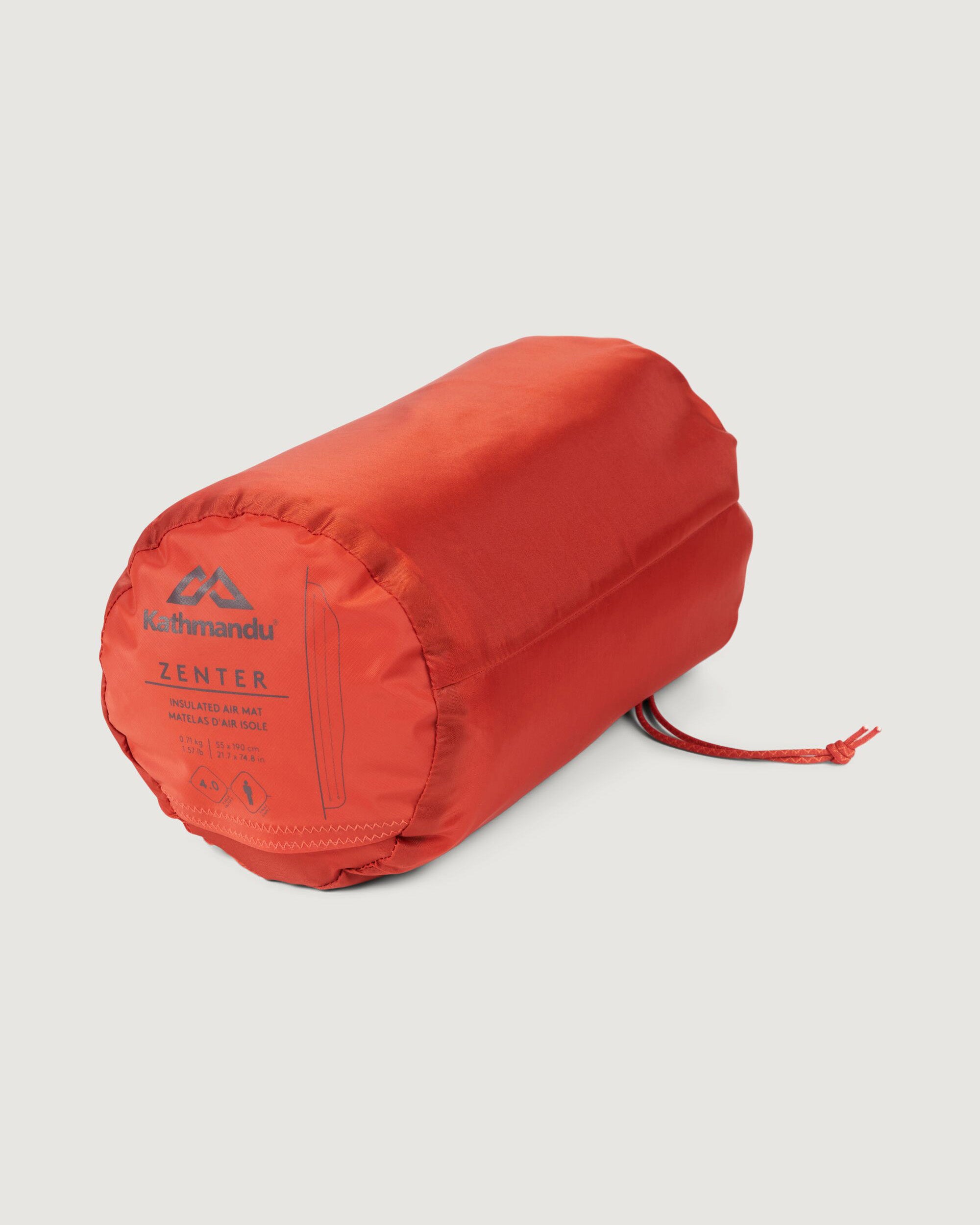 Zenter Insulated Air Mat - Lightweight & Portable Camping Sleeping Pad for Backpacking, Hiking & Outdoor Adventures - Red Earth Color