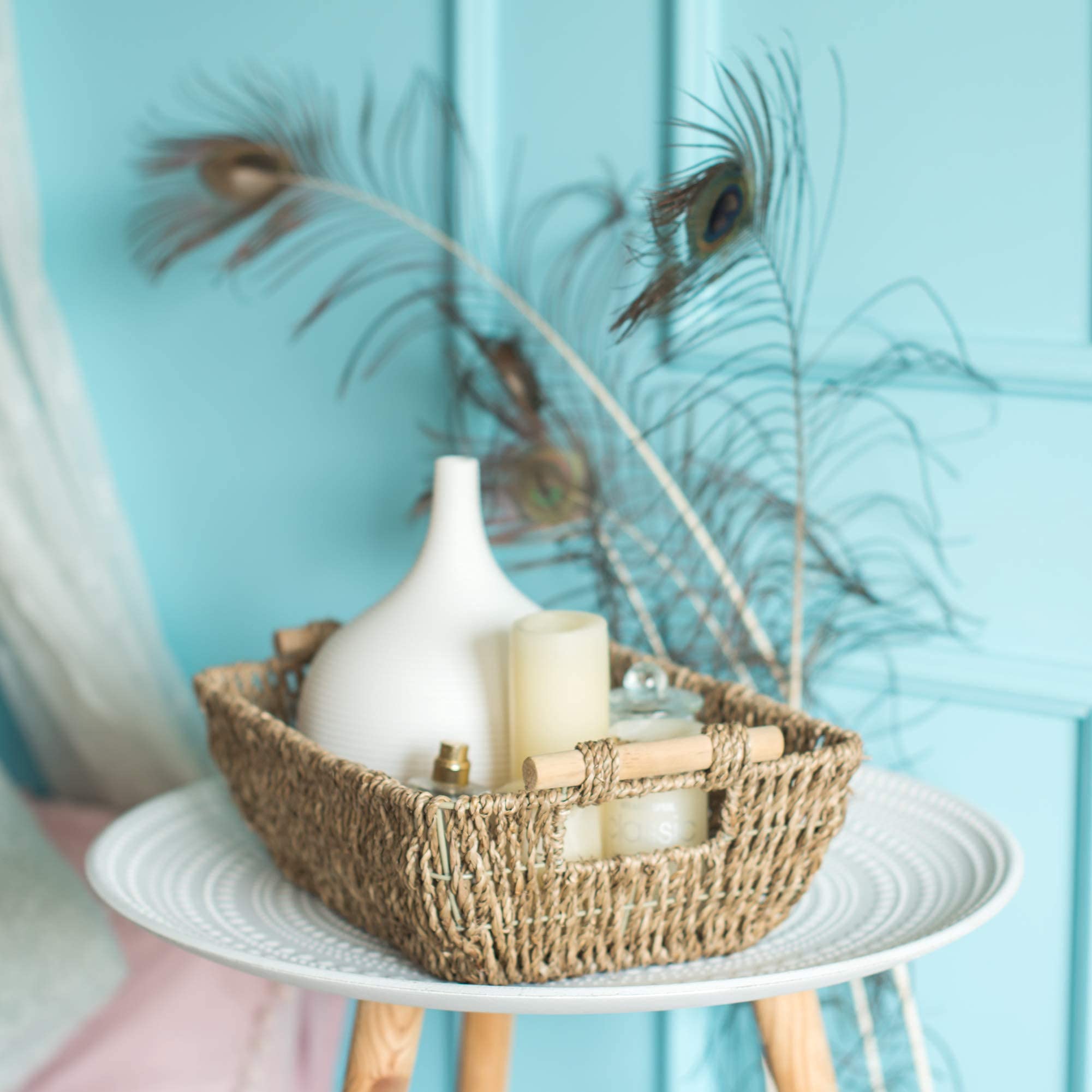Seagrass Wicker Storage Baskets Set - Natural Woven Organizer for Home, Bathroom, Closet & Nursery Decor | Perfect for Laundry, Toys & Blanket Organization