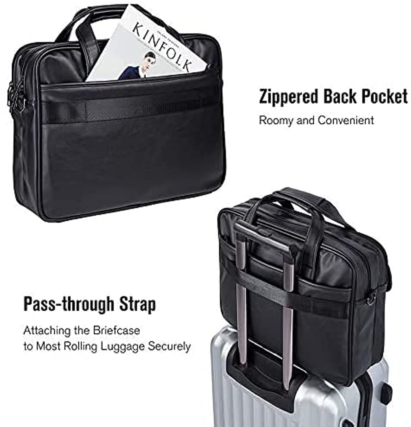Premium Genuine Leather Men's Business Briefcase - Handmade Messenger Bag for Laptop, Documents & Travel | Professional Office Work, Business Trips & Daily Commute