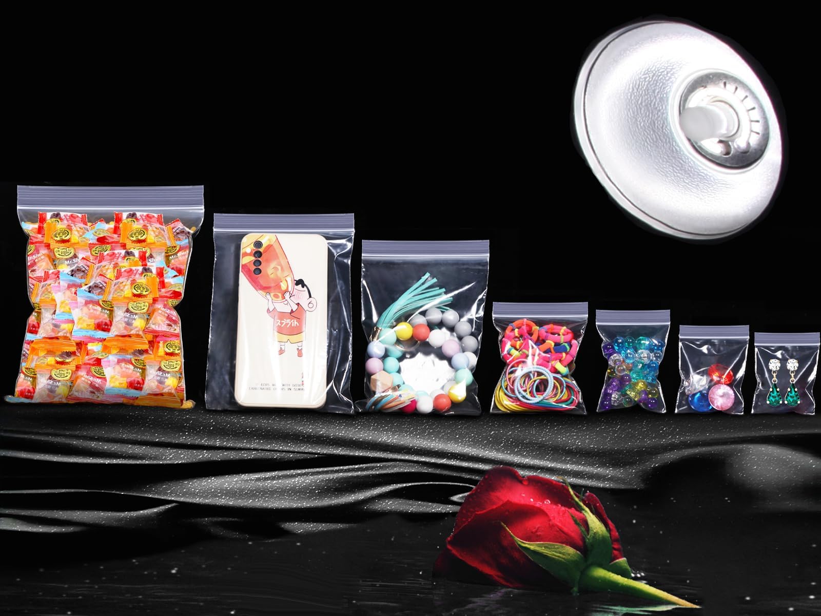 300Pcs Small Resealable Plastic Bags 6x4cm - Clear Grip Seal Ziplock Bags for Jewelry, Candies, Beads & Small Items - Perfect for Storage, Organization & Travel Accessories