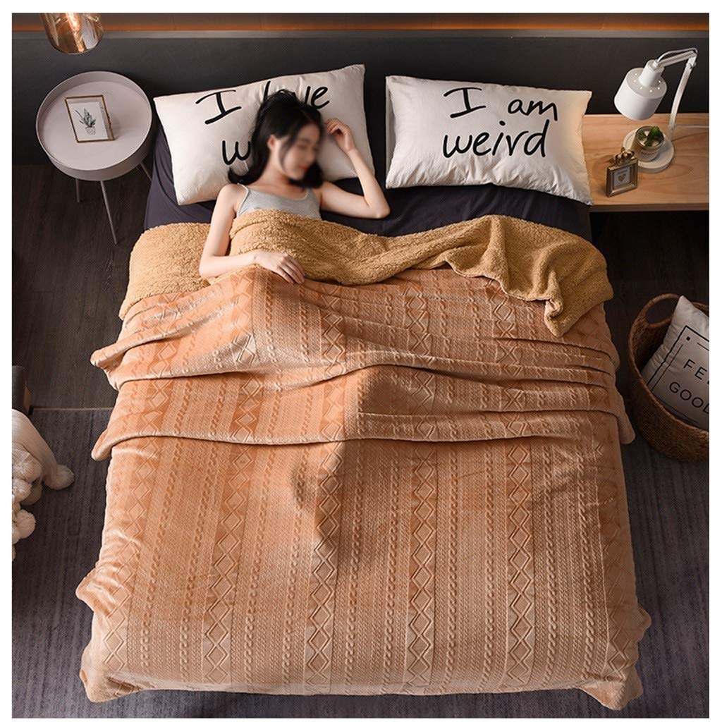 ACCDUER Large Flannel Fleece Blanket - Ultra Soft & Warm Twin Size Microfiber Throw for Bed, Couch, and Nap | 180x200cm Brown | Cozy Winter Blanket for Home, Office & Travel