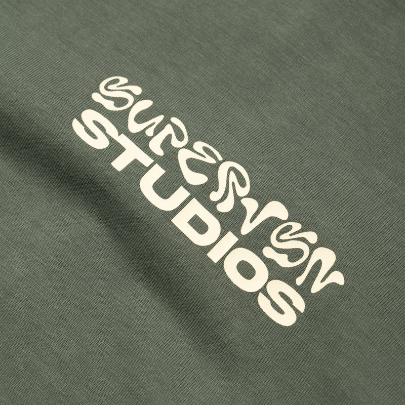 Supervsn Palm Tee - Soft Cotton Short Sleeve T-Shirt for Men | Trendy Moss Green Casual Top | Perfect for Streetwear, Summer Outfits & Everyday Wear