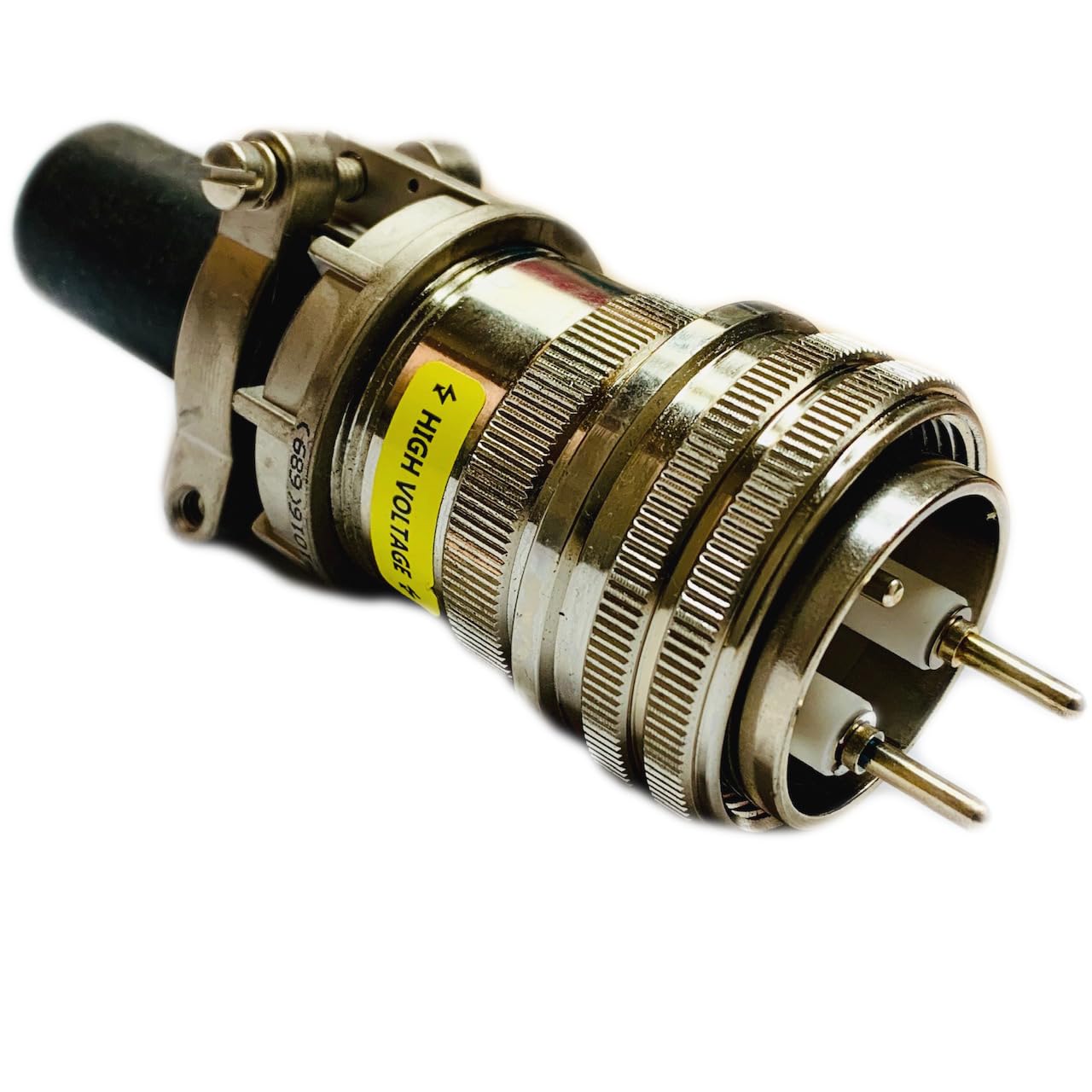 7743097 Plug Cable Mount - Symmetric Cable Gland with 2X HV Male Contacts (2.7mm Silver Plated) & 1X LV Male Contacts (2.5mm) - Ideal for Industrial Electrical Wiring, Automotive Harness, and Power Distribution Applications