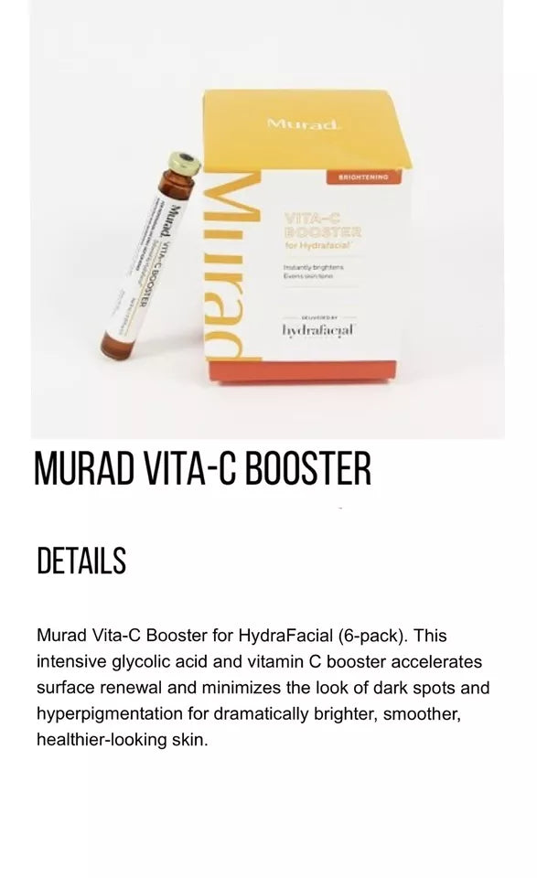 Hydrafacial MD Serum Boosters (Box of 6) - Professional Skincare Treatment for Glowing Skin - Perfect for Spa, Clinic & At-Home Facial Care