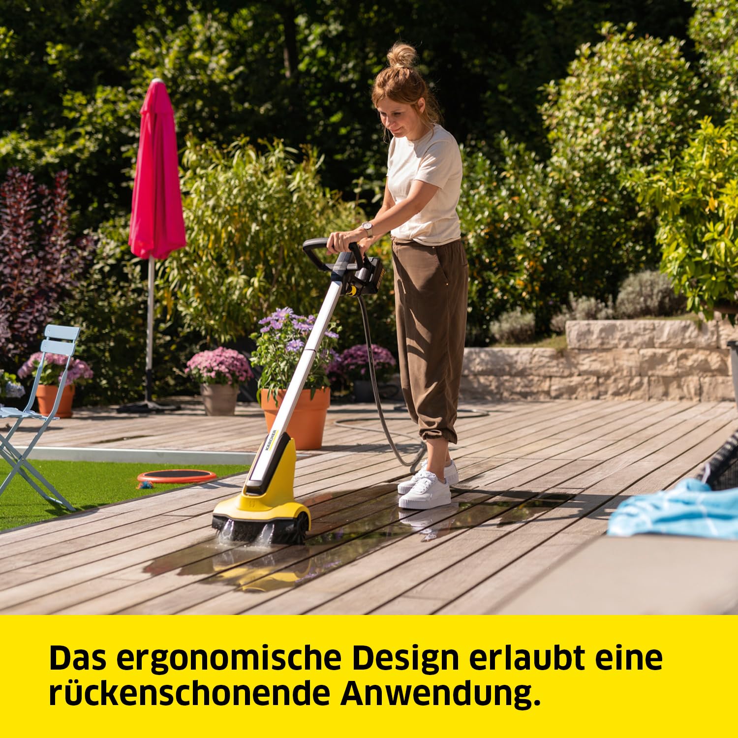 Kärcher 18V Cordless Patio Cleaner PCL 3-18 - 10 Bar Max Pressure, 180 L/H Water Flow at 4 Bar, Covers 20-40 m² per Charge (Battery & Charger Not Included) - Ideal for Cleaning Patios, Decks, Driveways & Outdoor Surfaces