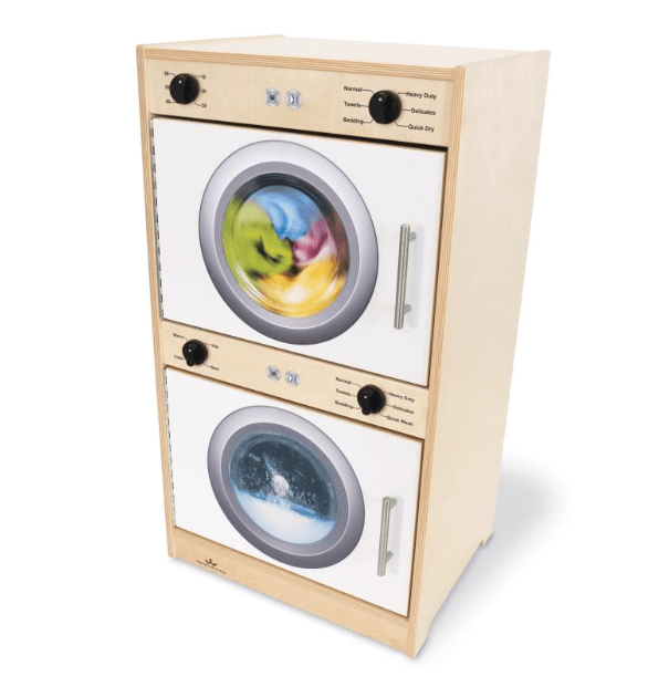 WB7450 White Contemporary Washer Dryer Combo - Perfect for Apartments, Laundry Rooms & Small Spaces