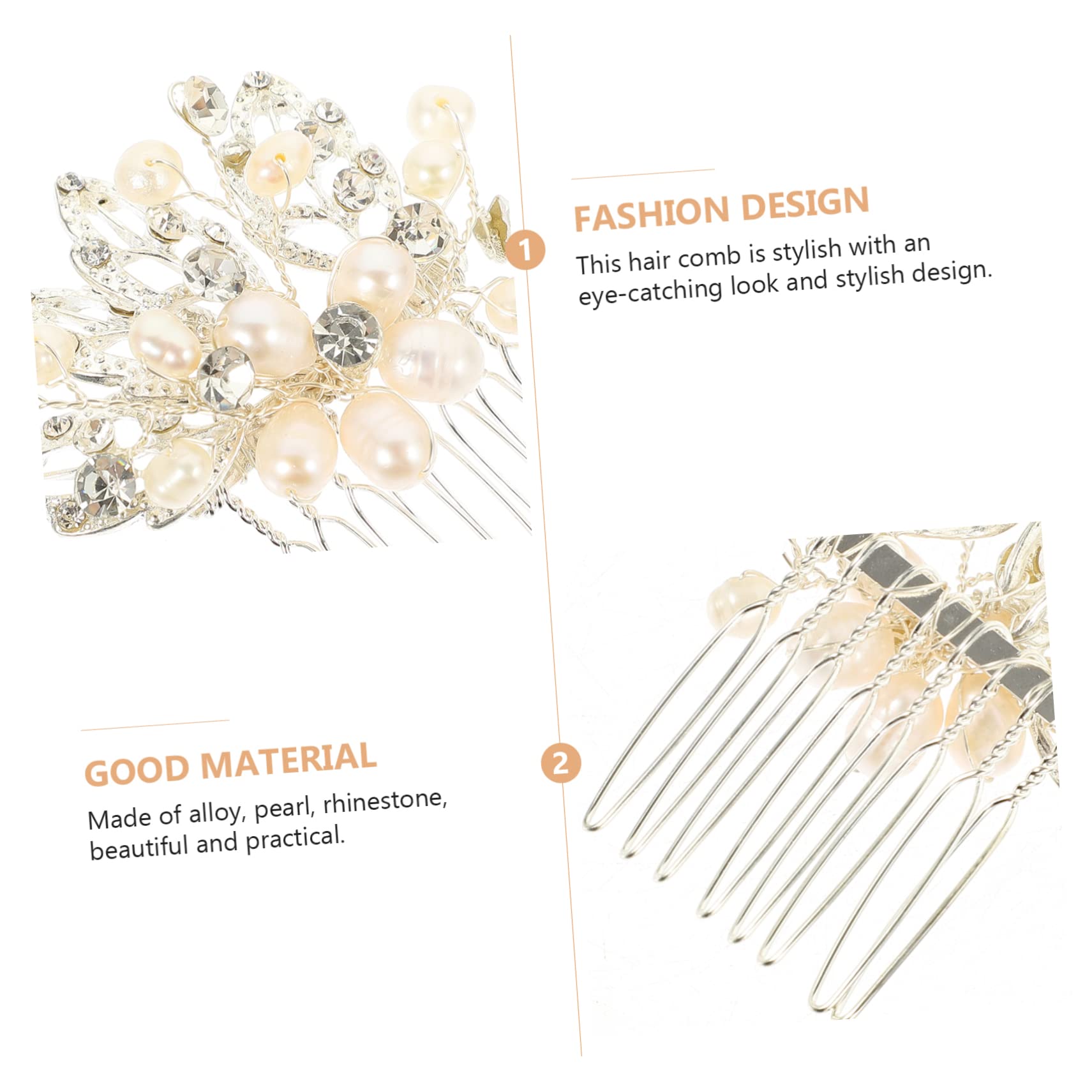Elegant Pearl Rhinestone Hair Comb for Brides - Wedding & Party Accessory