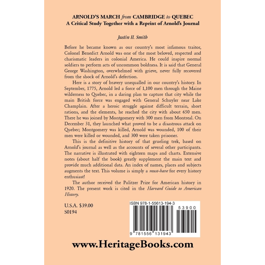Arnold's March from Cambridge to Quebec: A Critical Historical Study & Reprint of Benedict Arnold's Journal - Perfect for American Revolution Research & Military History Enthusiasts