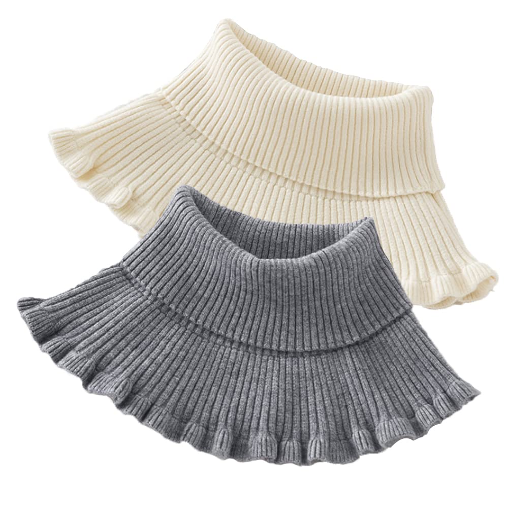 Elegant Detachable Fake Collar Knitted Turtleneck Dickey for Women - Fashionable Layering Accessory for Office, Party & Winter Outfits
