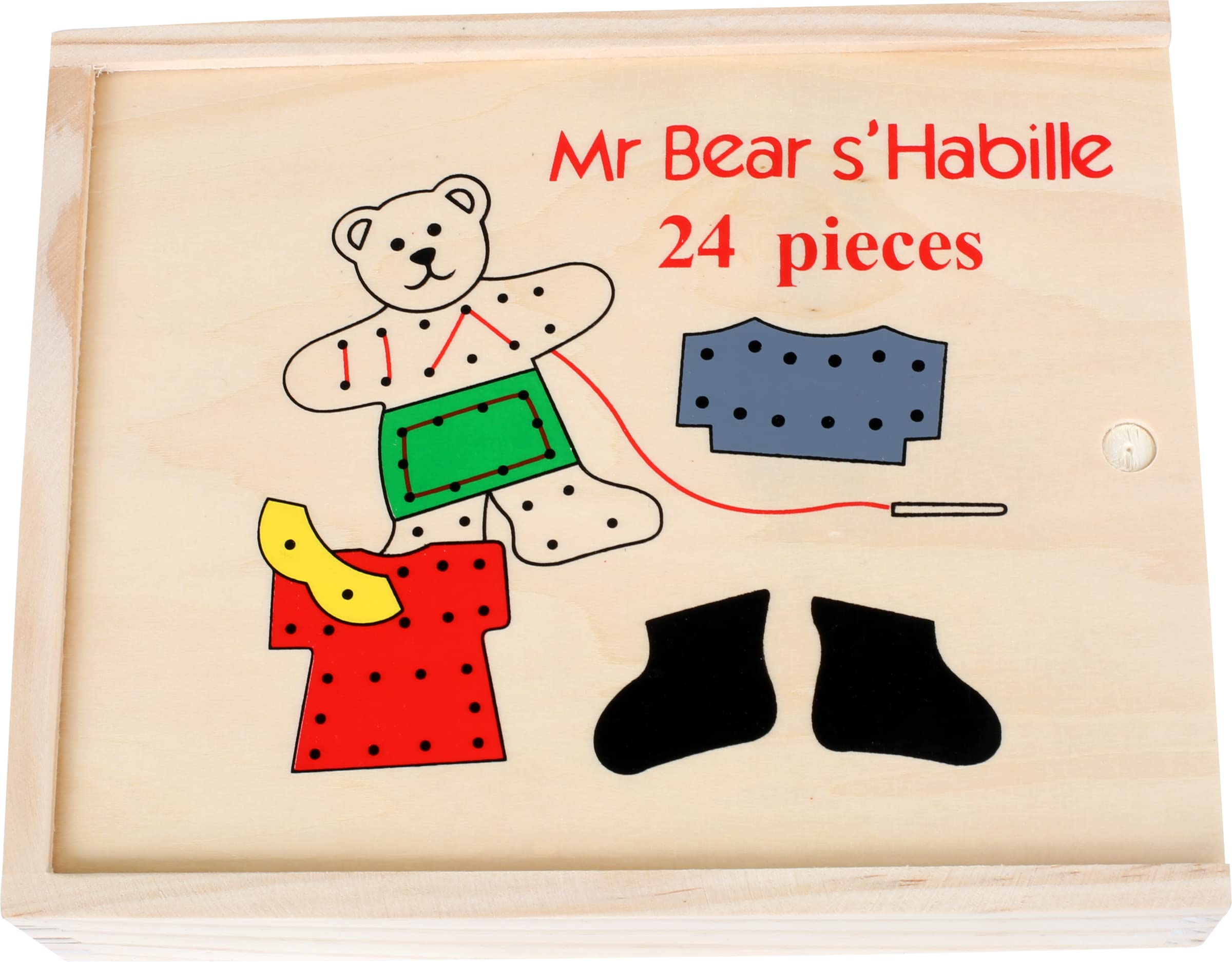Small Foot Stacking & Sorting Bear Toy for Kids - Dress Up Game