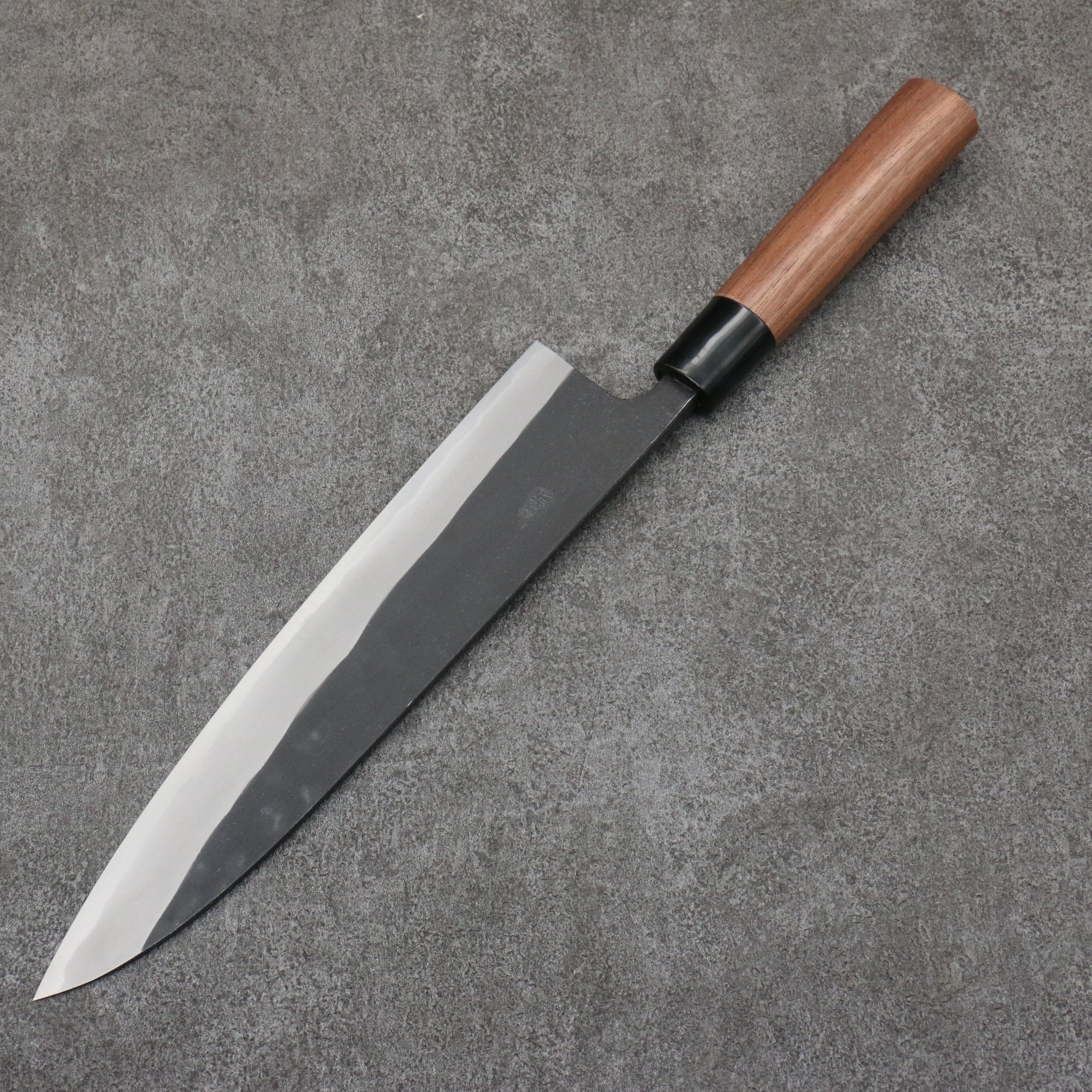 Nao Yamamoto Blue Steel Kurouchi Gyuto 240mm Japanese Chef Knife with Walnut Handle - Perfect for Slicing, Dicing, and Precision Cooking in Professional Kitchens