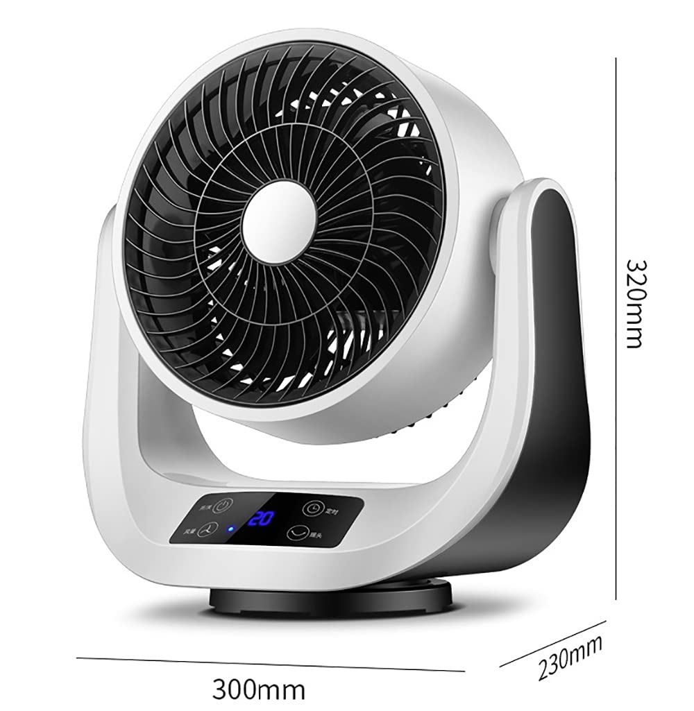 Remote Control Air Circulator Fan - 3 Speed Settings (High/Medium/Low) with 12 Hour Timer, White - Perfect for Bedroom Cooling, Office Air Circulation & Home Ventilation