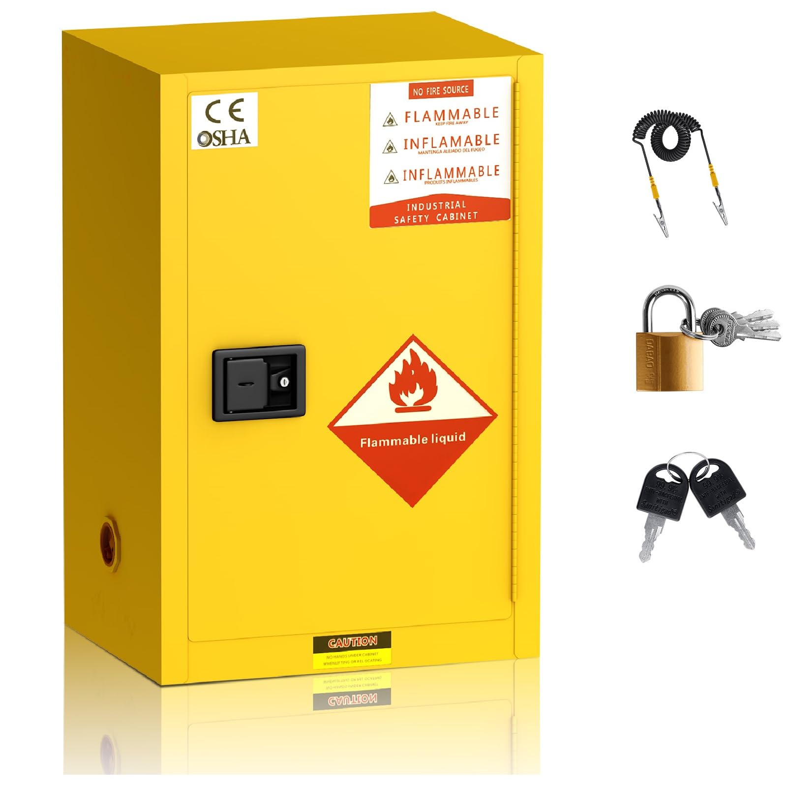 Fireproof Safety Storage Cabinet - 20 Gallon Flammable & Hazardous Material Cabinet (23