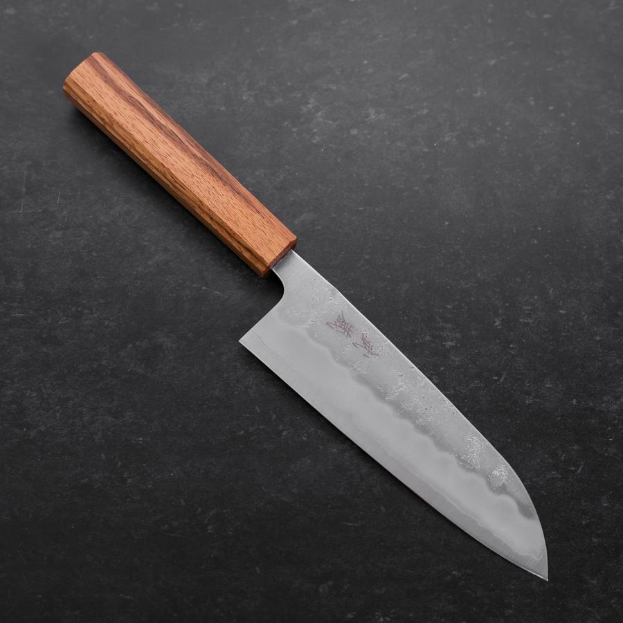 Premium Santoku Knife 165mm - Swedish Stainless Steel Blade with Nashiji Finish & Washi Oak Handle - Ideal for Slicing, Dicing, and Chopping Vegetables, Meat, and Fish