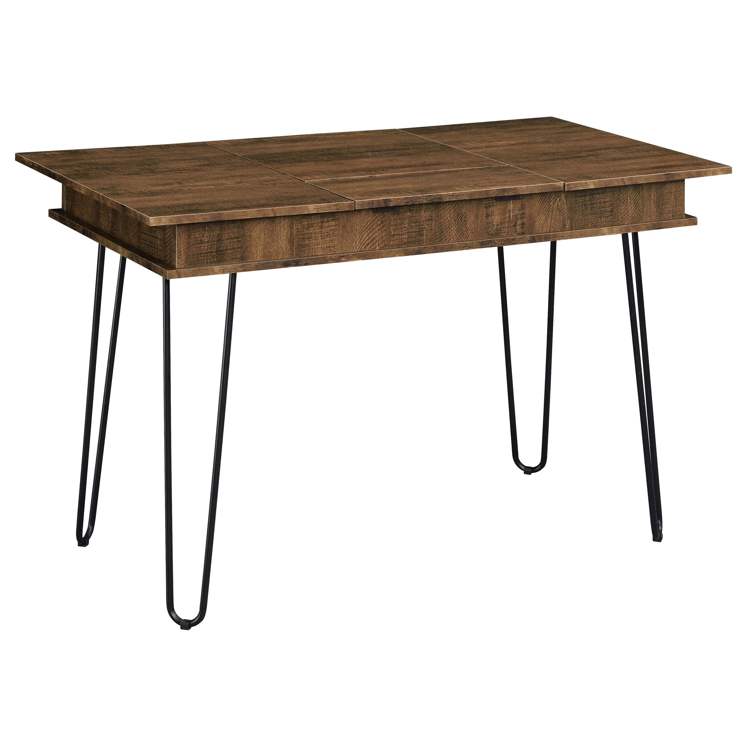Coaster Furniture Sheeran 4-Drawer Writing Desk with Hidden Storage - Rustic Amber Finish - 47.25