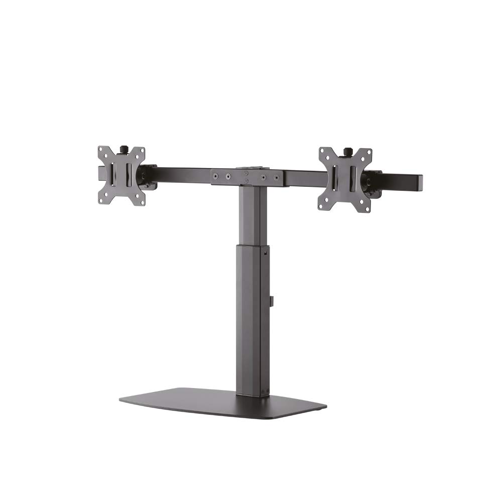 Newstar FPMA-D865DBLACK Adjustable Tilt Swivel Monitor Stand for 10-27 Inch Screens - Ergonomic Height Adjustable Desk Mount with 360° Rotation - Perfect for Home Office, Gaming & Workspace Setup (Black)