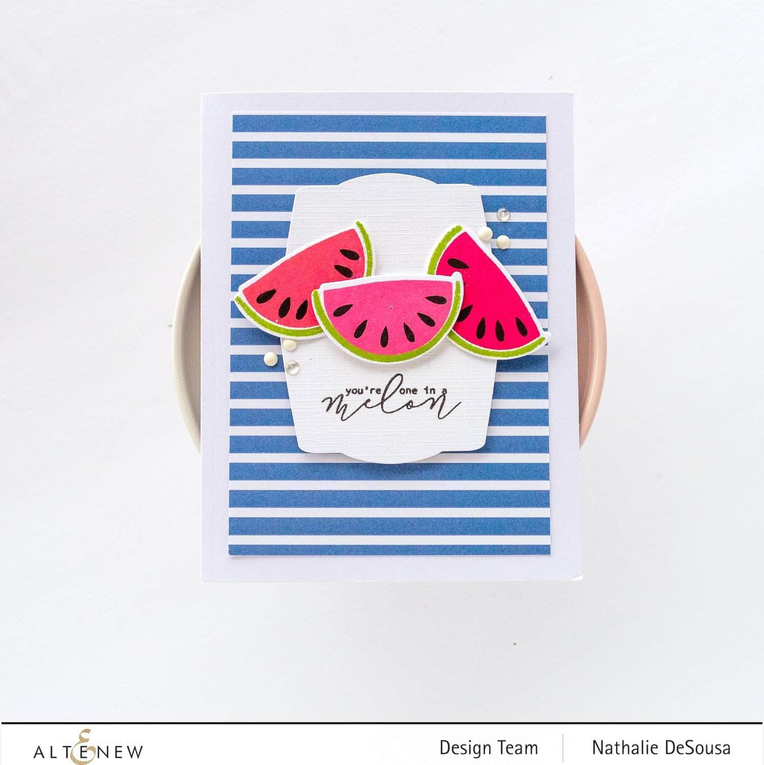 Mini Delight Watermelon Stamp & Die Set for Scrapbooking, Card Making, DIY Crafts - Perfect for Summer Invitations & Party Decorations