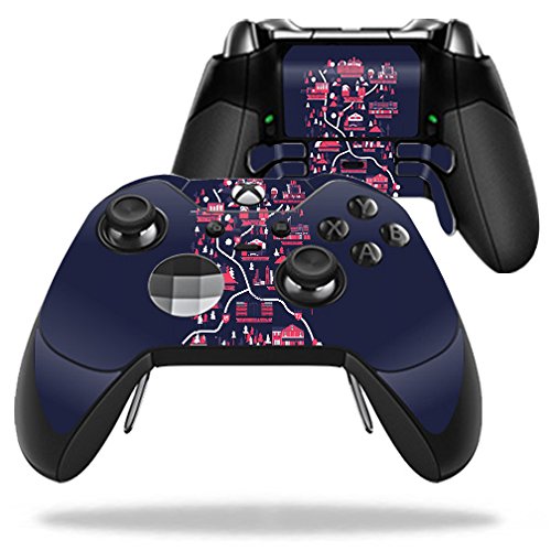 MightySkins Xbox One Elite Controller Skin - Zombie Apocalypse Map Vinyl Wrap | Protective Durable Cover | Easy to Apply & Remove | Made in USA | Perfect for Gaming Protection & Customization
