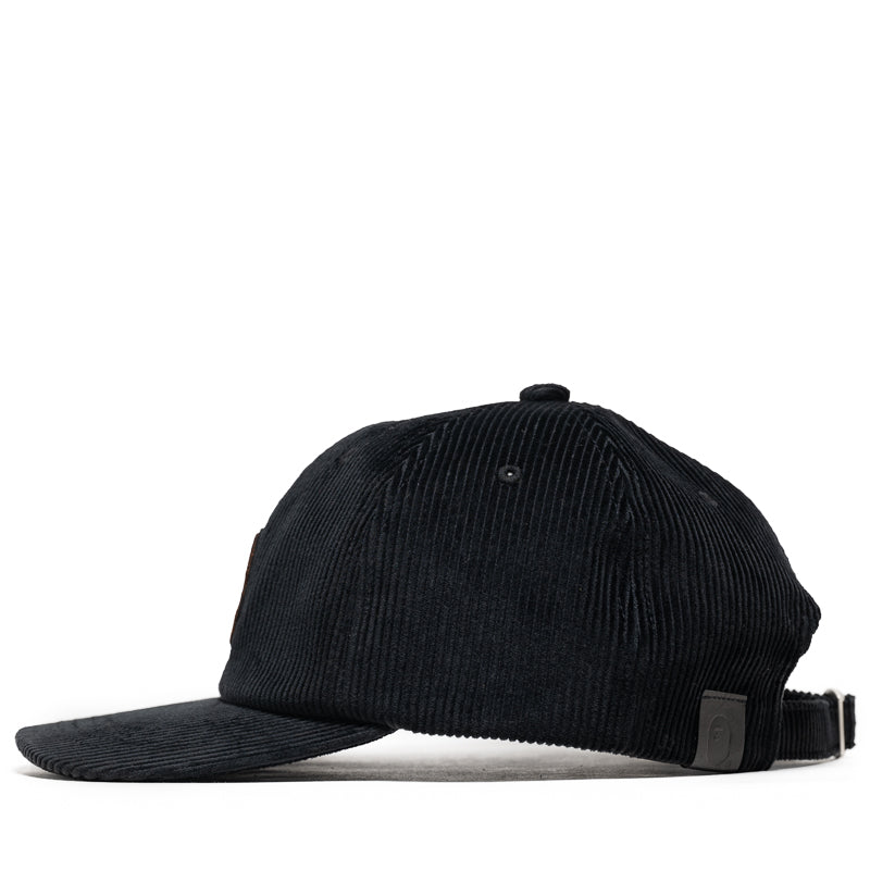 BAPE Ape Head Corduroy Strapback Hat - Black | Streetwear Fashion Accessory for Men & Women | Perfect for Urban Outfits & Casual Wear