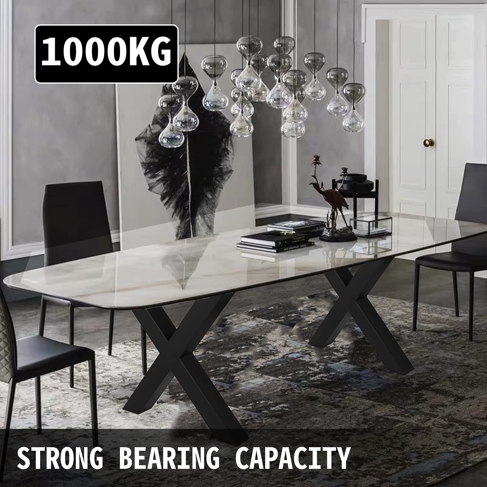 VEVOR Set of 2 Heavy Duty Steel Table Legs - 28