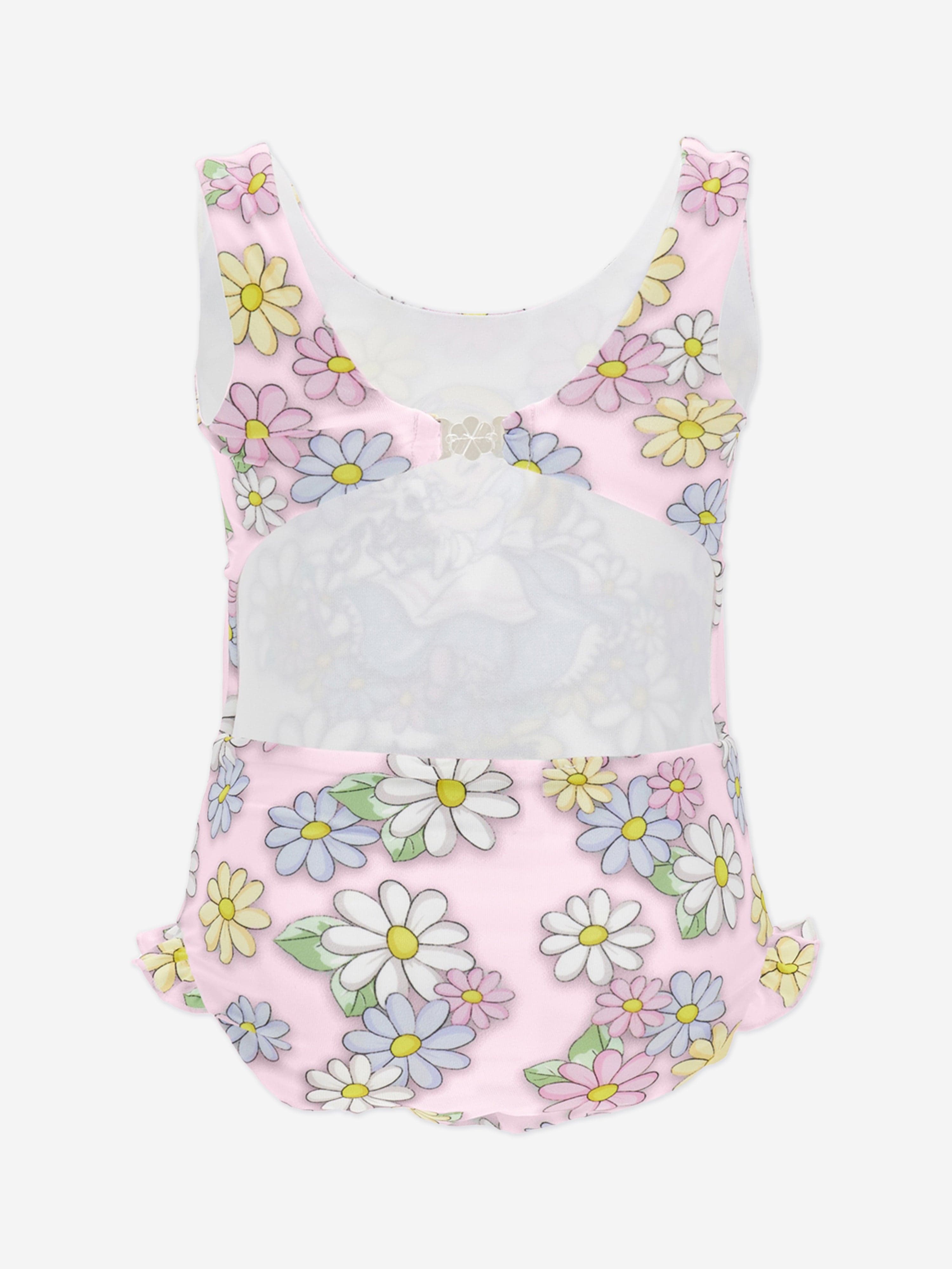 **Pink Daisy Baby Girls Swimsuit - Cute Floral One-Piece Bathing Suit for Toddlers & Infants - Perfect for Beach, Pool & Summer Vacations**