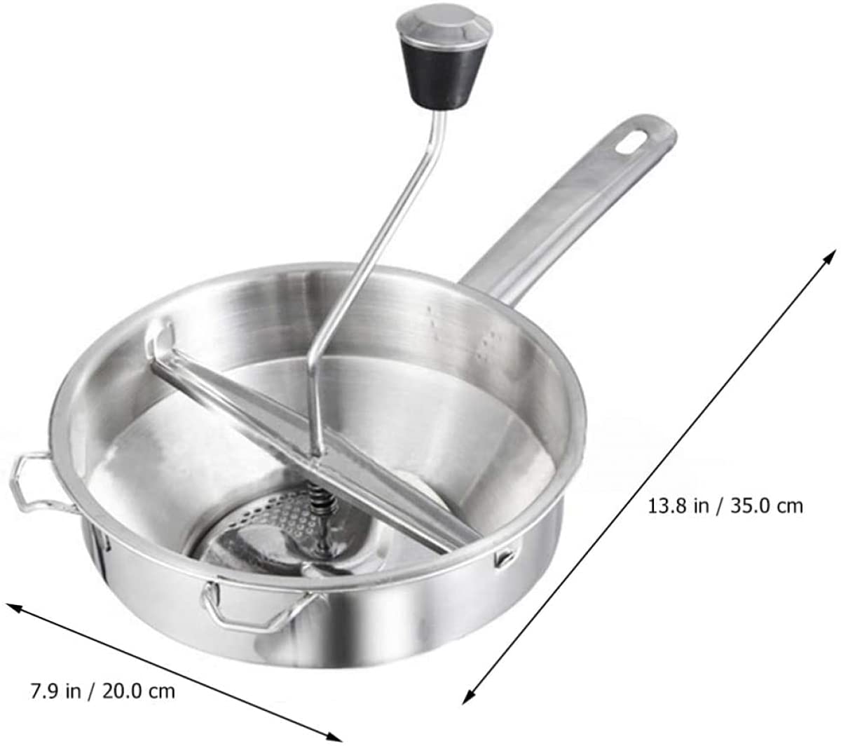 Premium Stainless Steel Strainer & Mill Press for Soup, Jam, Porridge, Sauces - Perfect for Home Cooking, Canning, and Food Preparation