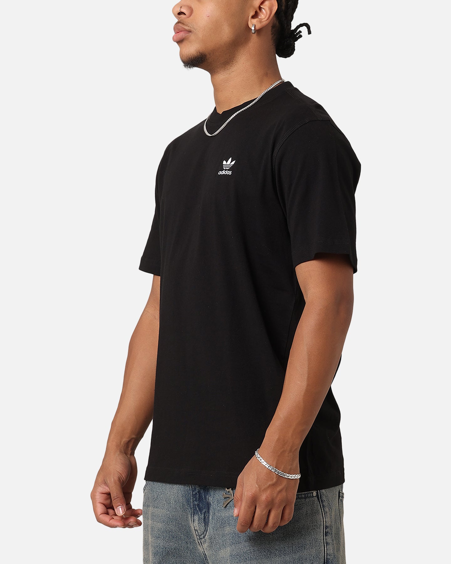 Adidas Essentials Men's T-Shirt - Black Cotton Short Sleeve Tee for Casual Wear, Gym & Everyday Outfits
