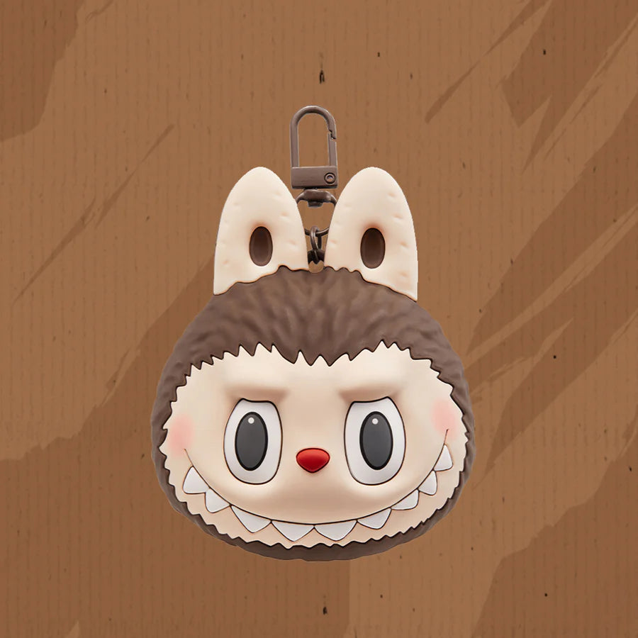 POP MART LABUBU The Monsters Original Brown Earphone Case - Cute Protective Cover for AirPods, Galaxy Buds & Wireless Earbuds - Perfect for Travel, Work & Daily Use