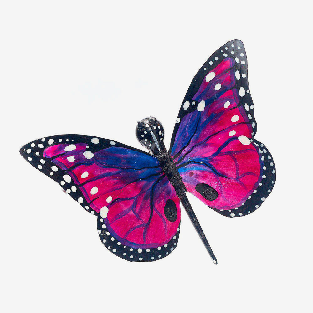 Elegant Black & Pink Butterfly Hair Clip - Cute Hair Accessories for Women & Girls - Perfect for Parties, Weddings & Everyday Wear