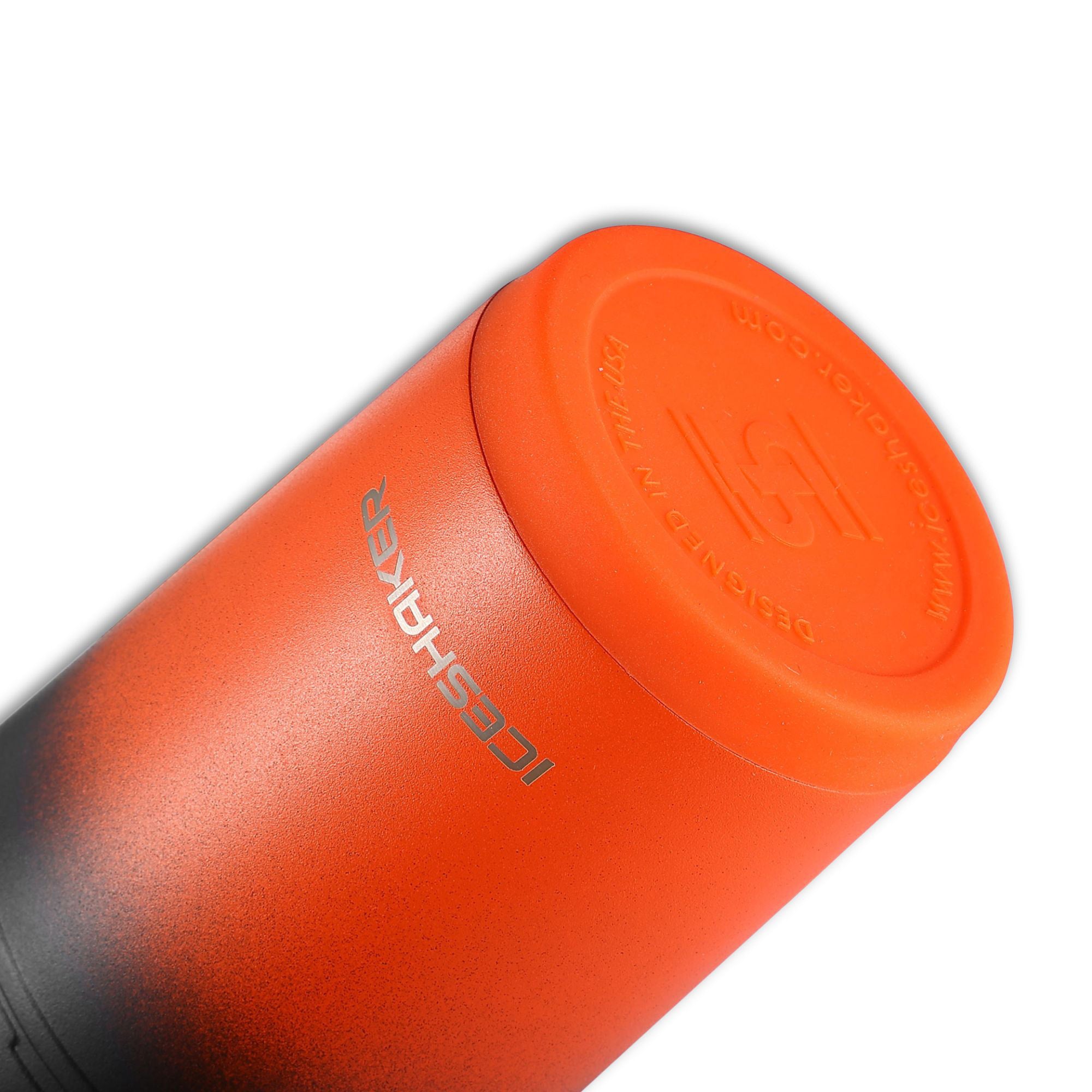 26oz Insulated Ice Shaker Bottle - Orange Black Ombre Gradient for Gym, Workout & Protein Drinks | Leakproof & BPA Free | Perfect for Fitness, Bodybuilding & Post-Workout Recovery