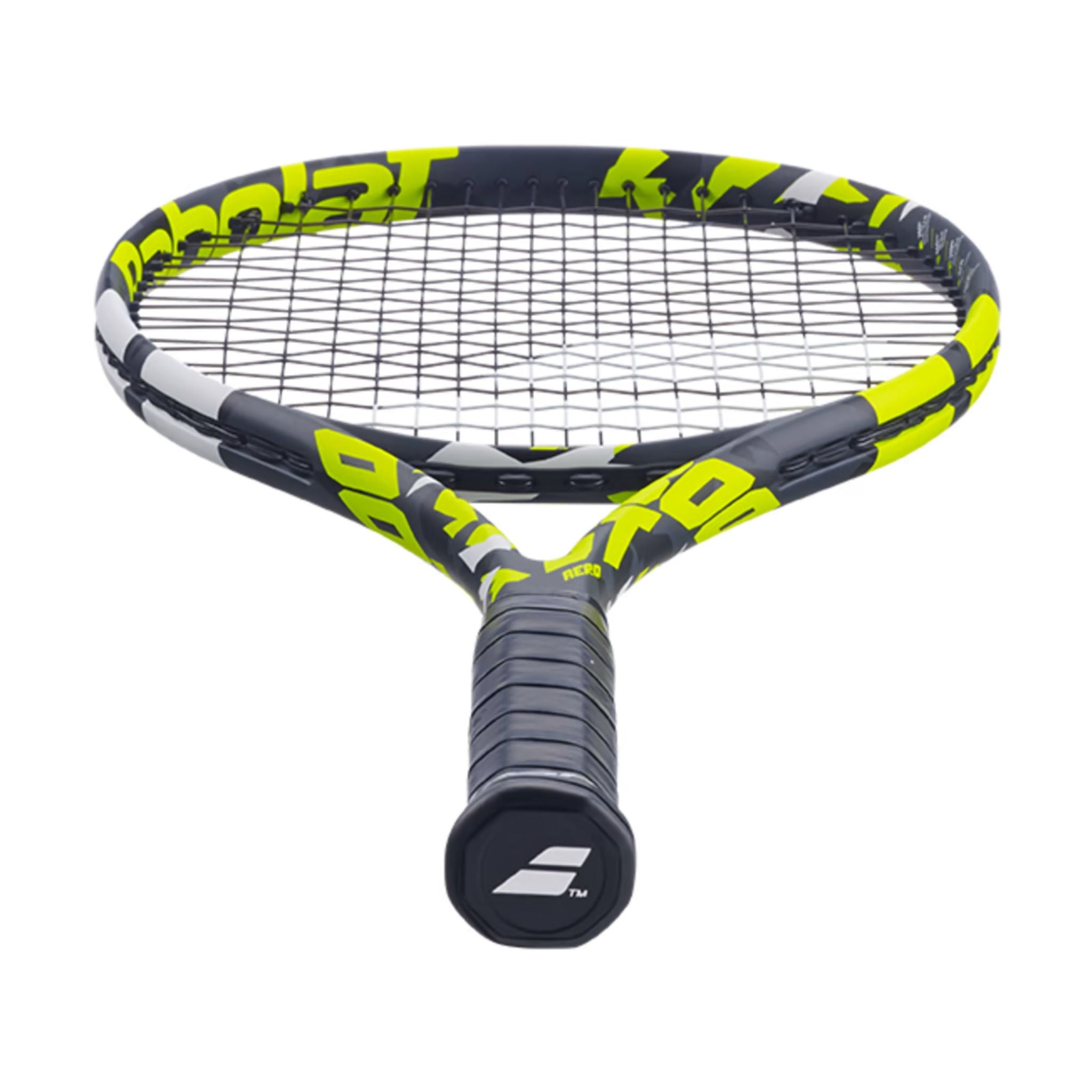Babolat Boost Aero Strung Tennis Racquet | Lightweight Performance Racket for Adults | Grey/Yellow | Perfect for Beginners & Intermediate Players | Court & Training Use