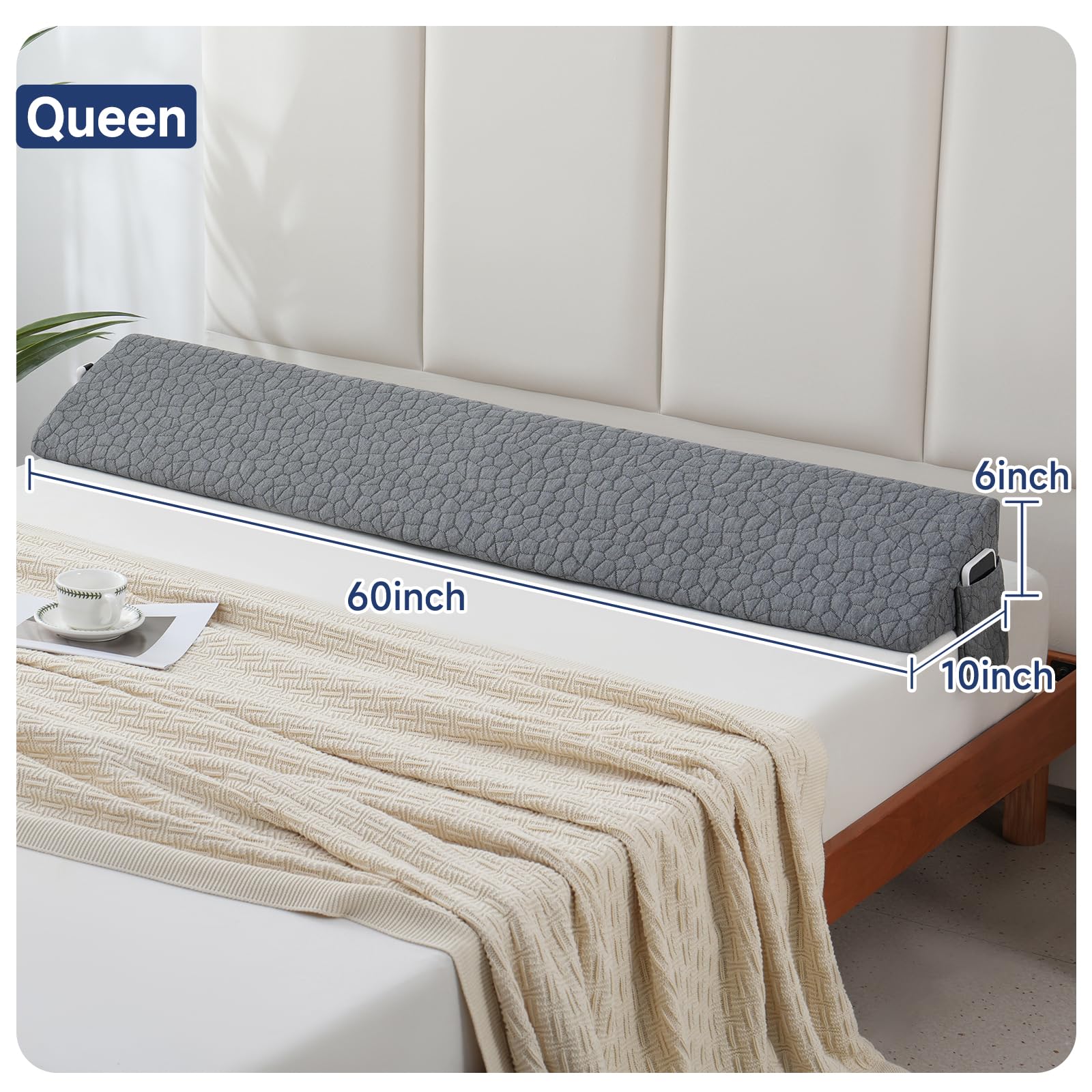 Queen Size Bed Wedge Pillow (60