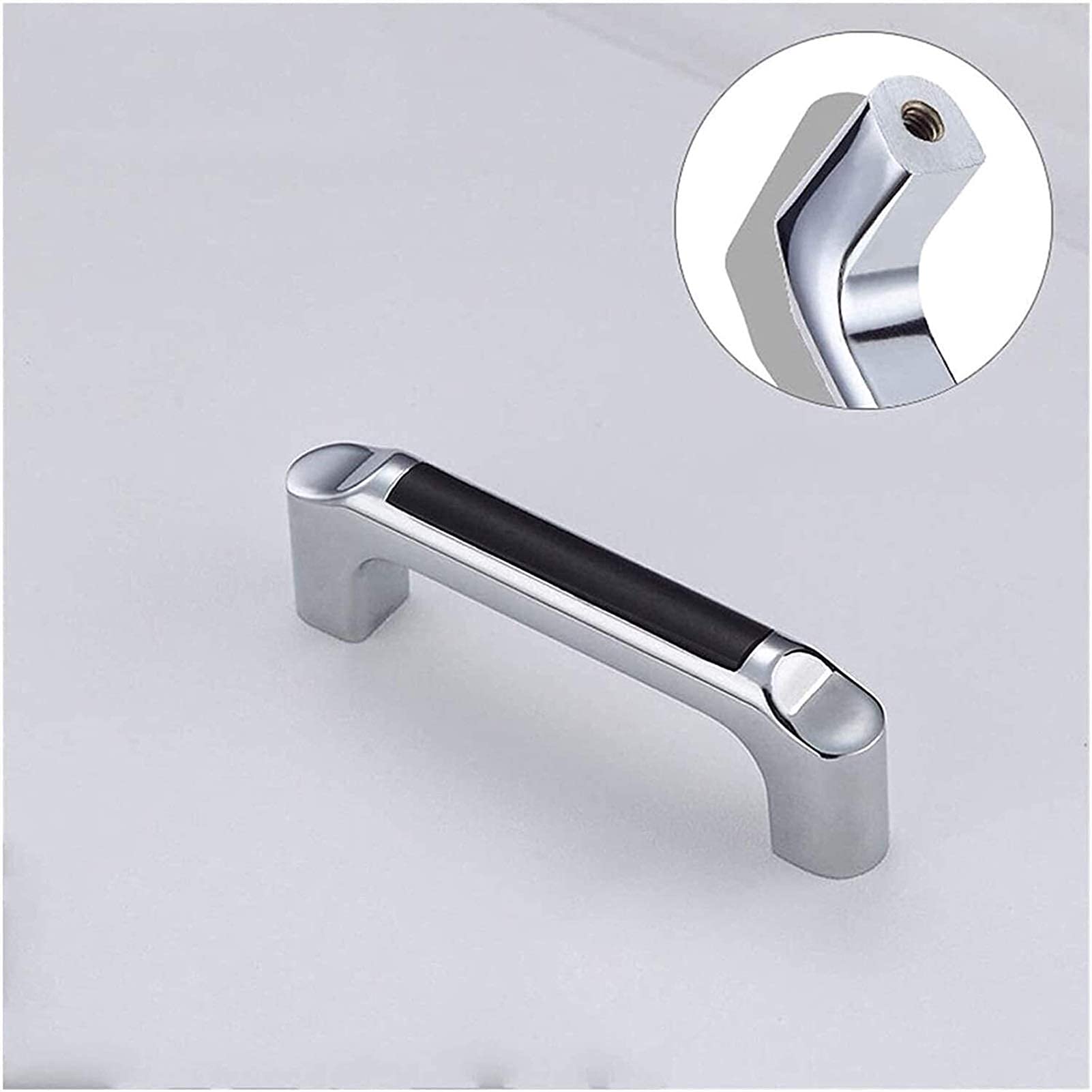 Black Kitchen Cabinet Handles & Drawer Knobs - 2 Pack Matte Finish for Kitchen, Bathroom, Wardrobe & Office Furniture - Easy Installation Hardware for Modern Home Decor