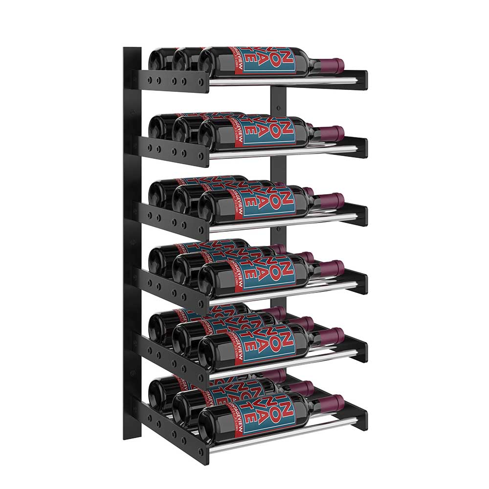 Evolution 30-Inch High Single Column Wine Wall Rack - Modern Wine Storage Solution for Home Bars, Restaurants & Cellars