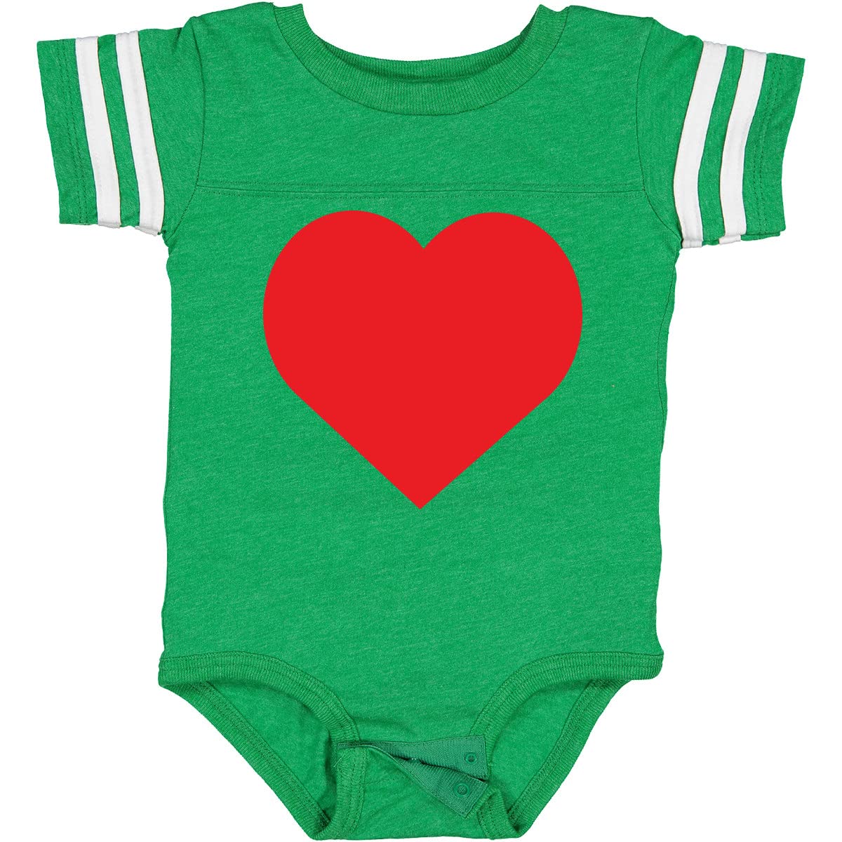 Inktastic Red Heart Baby Bodysuit - Soft Cotton Infant Onesie for Newborns & Toddlers - Cute Valentine's Day, Christmas & Birthday Gift Idea - Perfect for Family Photos, Holidays & Special Occasions