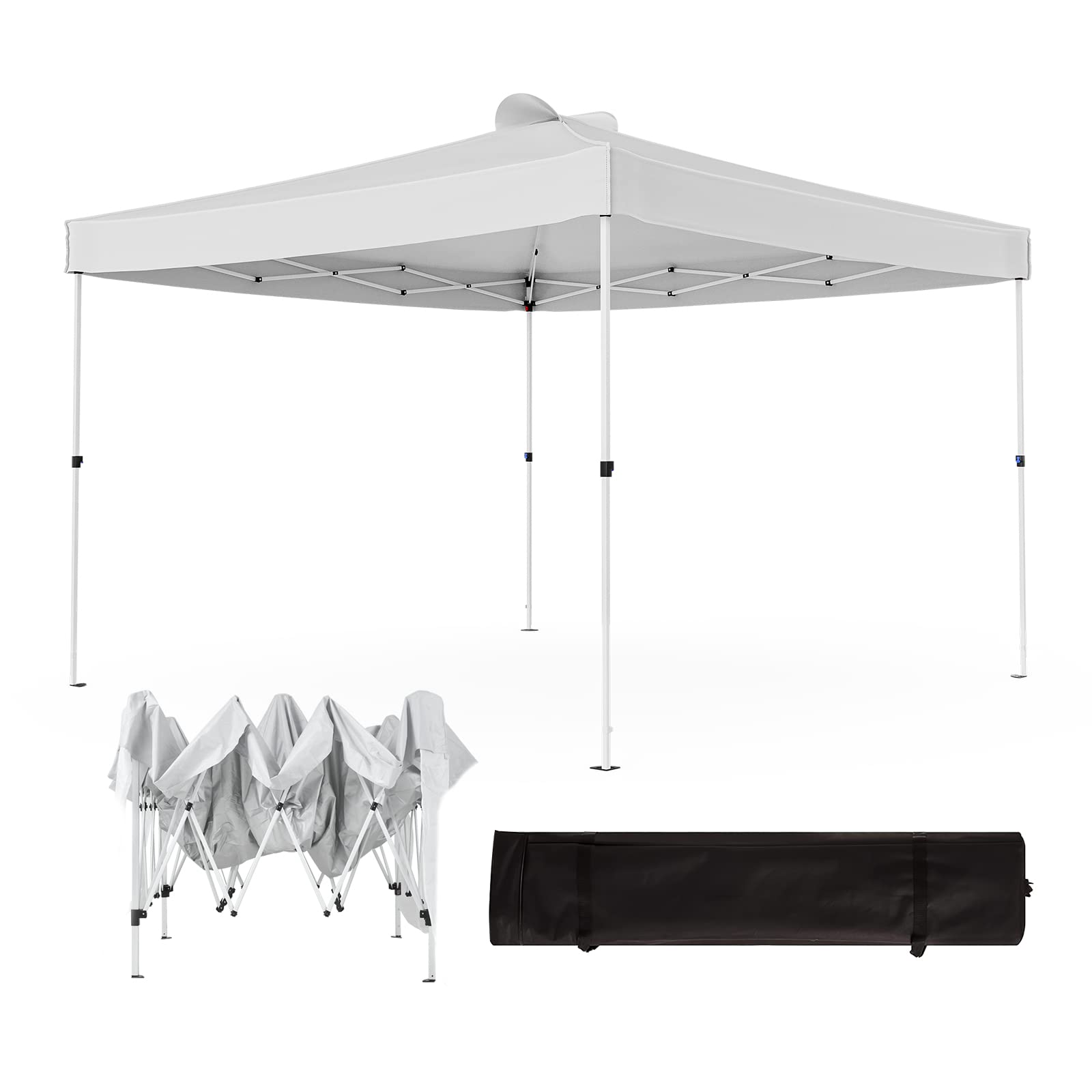8x8 FT Pop Up Canopy Tent - Instant Setup Outdoor Gazebo with UV Protection & Air Vents, Portable Folding Shelter with Carry Bag - Perfect for Backyard Parties, Camping, Beach Trips & Outdoor Events