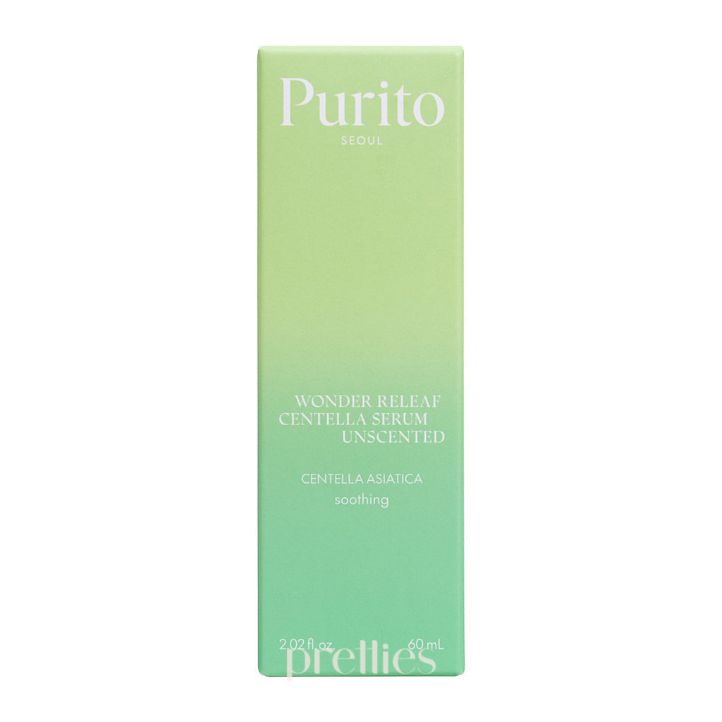PURITO Wonder Releaf Centella Serum Unscented 60ml - Korean Skin Care for Sensitive Skin, Calming Facial Serum for Redness & Irritation Relief - Perfect for Daily Skincare Routine & Post-Treatment Soothing