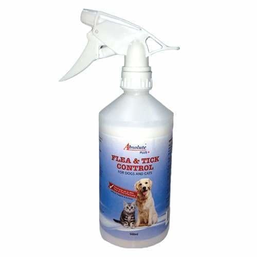 Absolute Plus Flea & Tick Control for Dogs & Cats - 500ml Fast-Acting Treatment | Effective Protection Against Fleas, Ticks & Lice | Safe for Puppies & Kittens | Indoor & Outdoor Pet Care Solution