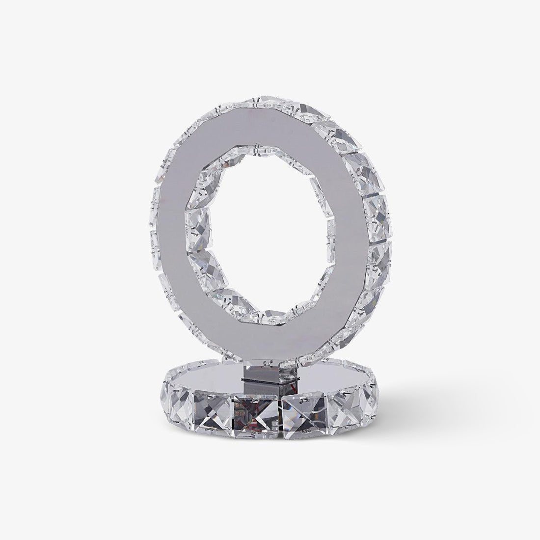 Elegant Crystal Rings Table Lamp - Modern Bedside & Living Room Decor - Perfect for Home, Office, and Gift Giving