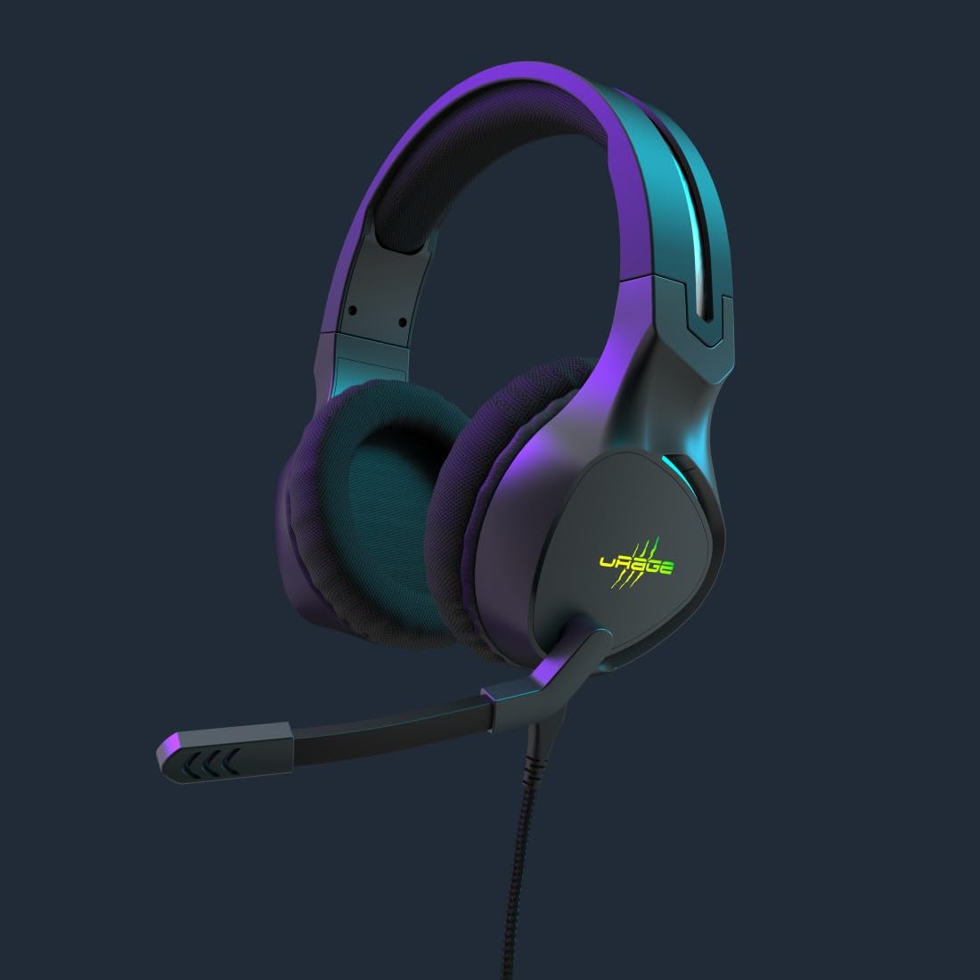 uRage Gaming-Headset SoundZ 710 7.1 V2 Wired Multi-Platform Headphones for PS5/PC/Xbox - Over-Ear Noise Cancelling Gaming Headset with Mic - Black - Perfect for FPS, Streaming & Online Gaming