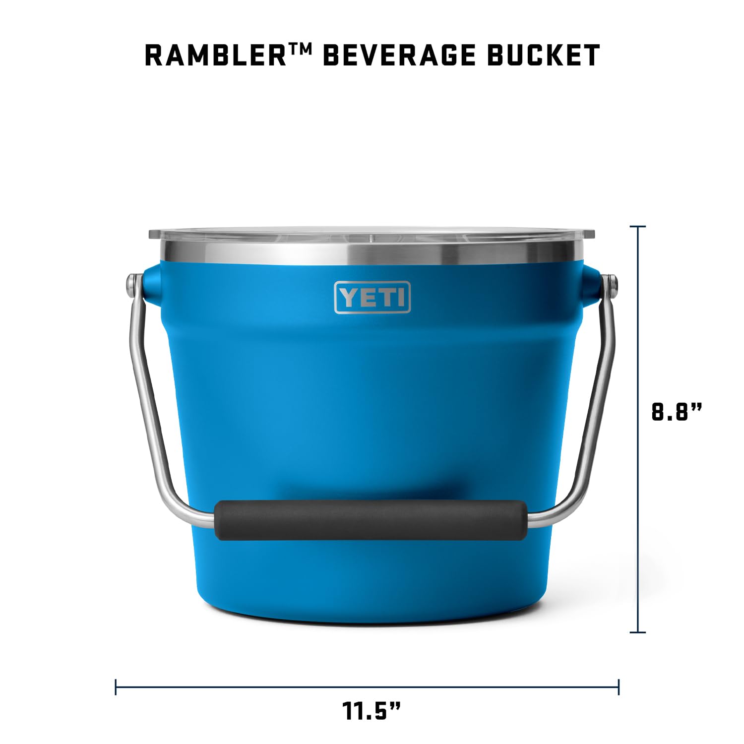 YETI Insulated Beverage & Ice Bucket - Holds 6 Beer Bottles or 3 Wine Bottles - Perfect for Outdoor Parties, Beach Trips & Backyard BBQs