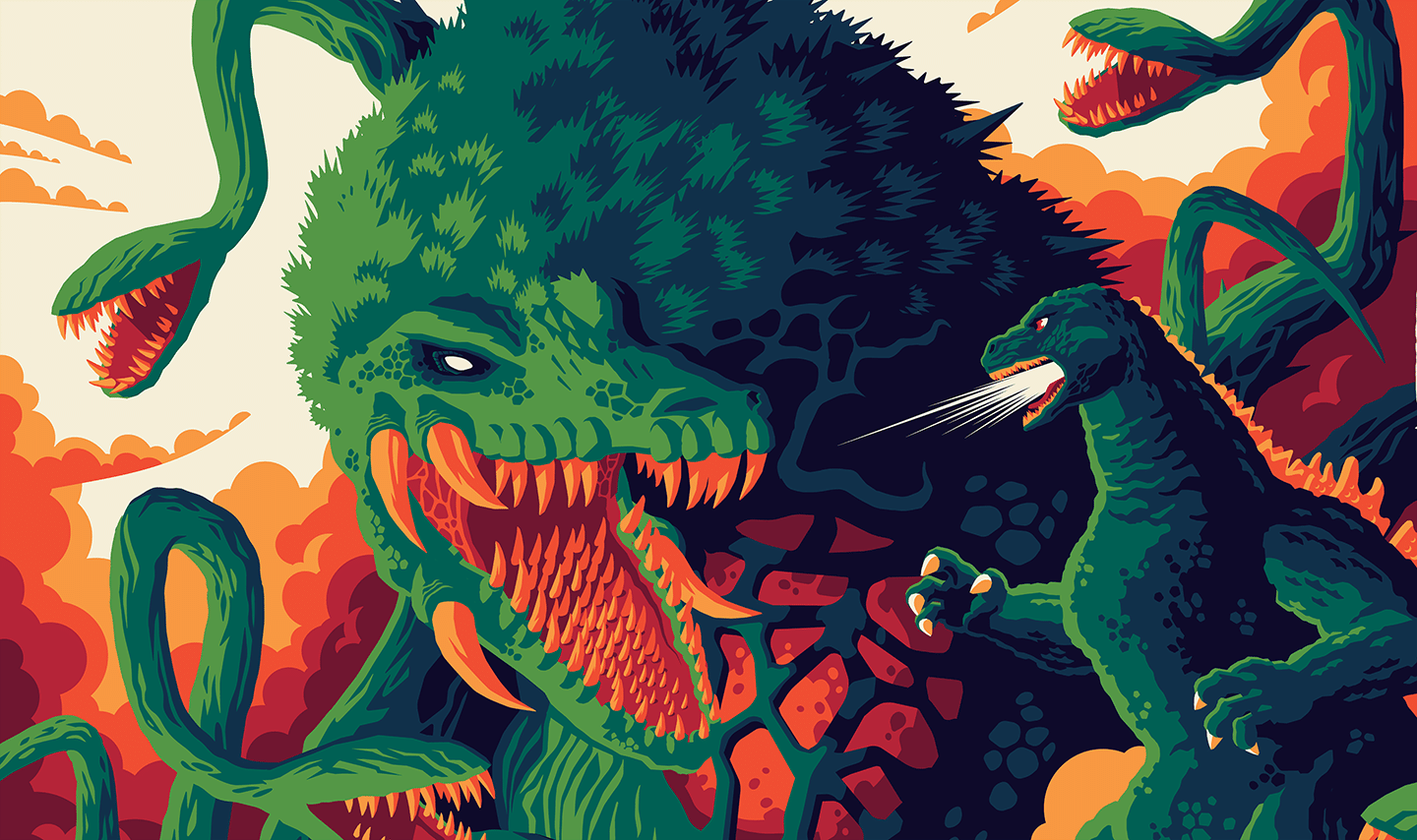 Godzilla vs. Biollante Limited Edition Movie Poster - Collectible Japanese Kaiju Film Art Print for Home Theater & Gaming Room Decor