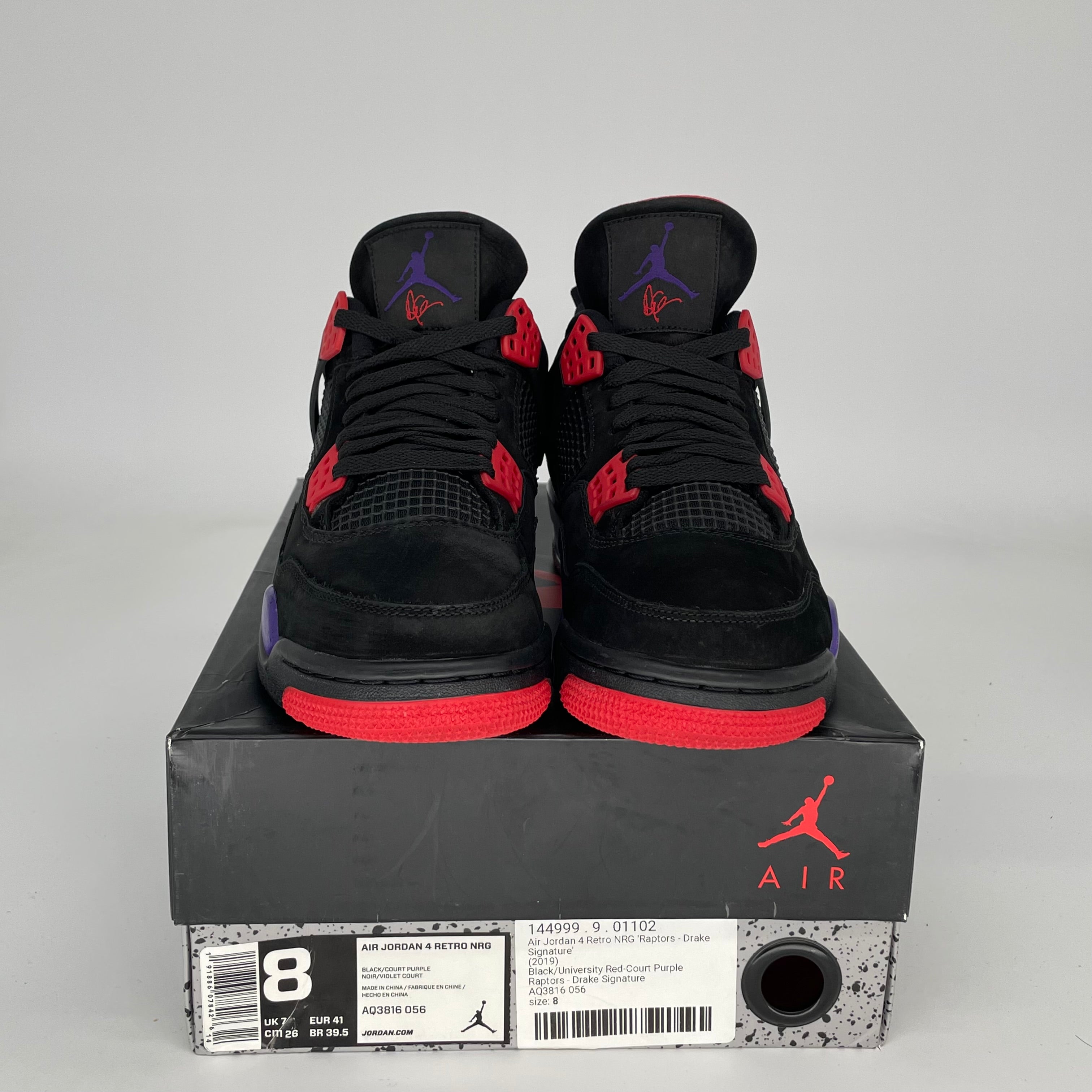 AIR JORDAN 4 RAPTORS DRAKE OVO Men's Basketball Shoes Size 8 AQ3816-056 - Perfect for Streetwear & Sneaker Collectors