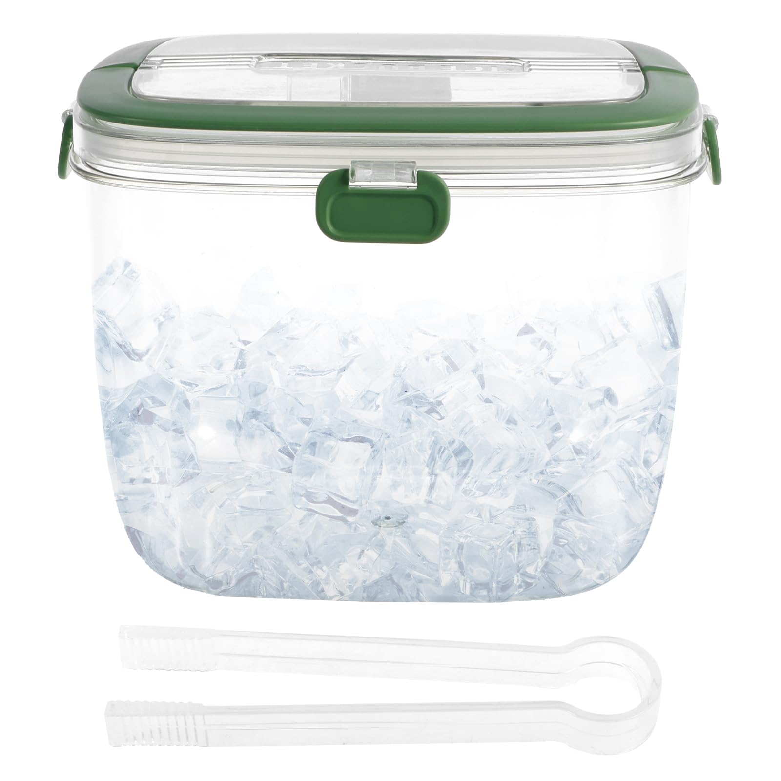 5L Sealed Ice Bucket with Lid & Tongs - Portable Insulated Wine Chiller for Cocktails, Beer & Beverages - Perfect for Home Bars, BBQs, Camping & Outdoor Parties (Green)
