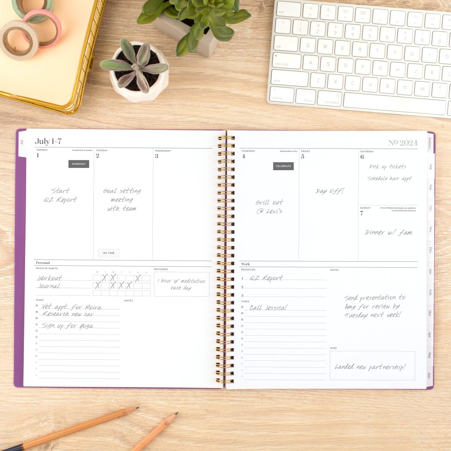 Cambridge Planner 2024-2025 Academic Year - Weekly & Monthly Large Planner (8.5