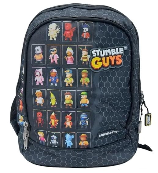 Stumble Guys Pool Over Tinta Unita Backpack - Stylish All Black Design for Gaming Fans | Perfect for School, Travel & Everyday Use