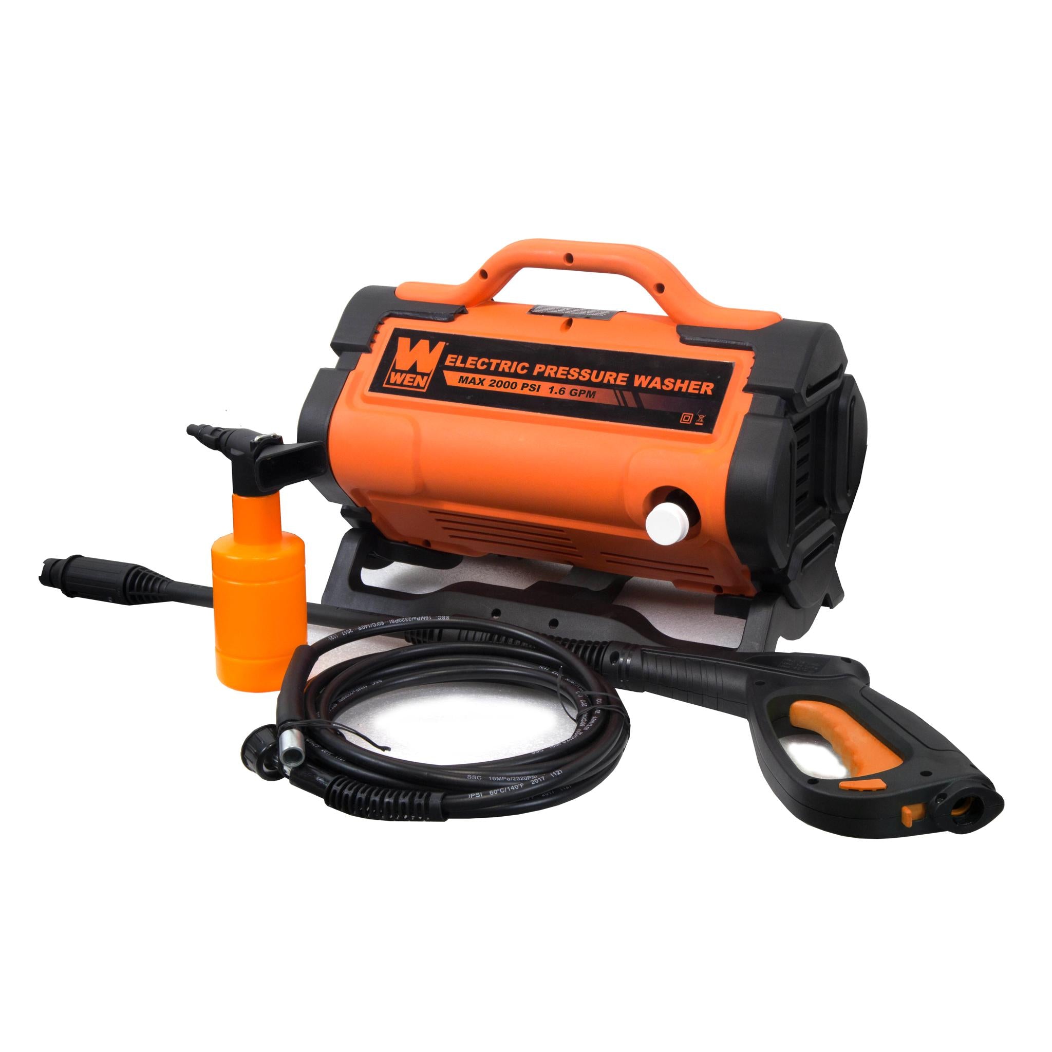 WEN PW1900 Electric Pressure Washer - 2000 PSI, 1.6 GPM, 13 Amp with Variable Flow Control | Perfect for Home Cleaning, Driveway Washing, and Outdoor Surface Maintenance