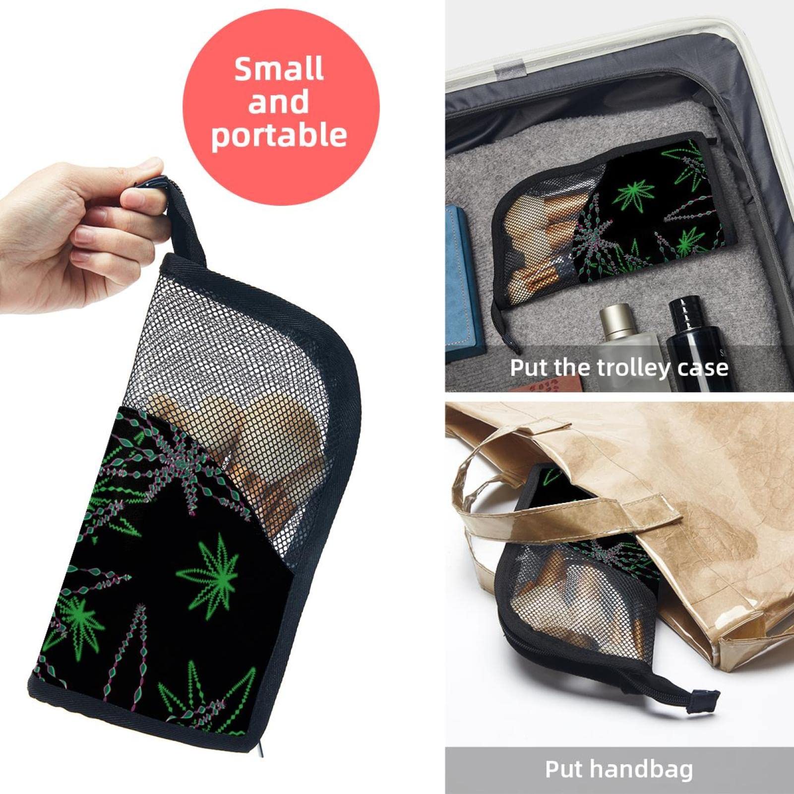 12-Piece Makeup Brush Organizer Bag with Colored Fantasy Leaves Design - Portable Travel Makeup Brush Holder Case for Professional Artists & Beginners (Perfect for Travel, Home Use & Salon Organization)