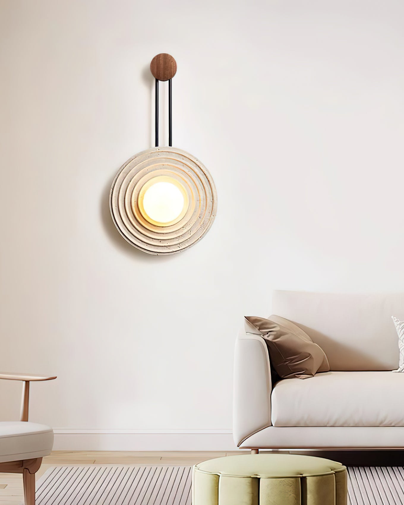 Modern Growth Ring Wall Lamp - Sleek LED Sconce Lighting for Bedroom, Living Room & Hallway Decor
