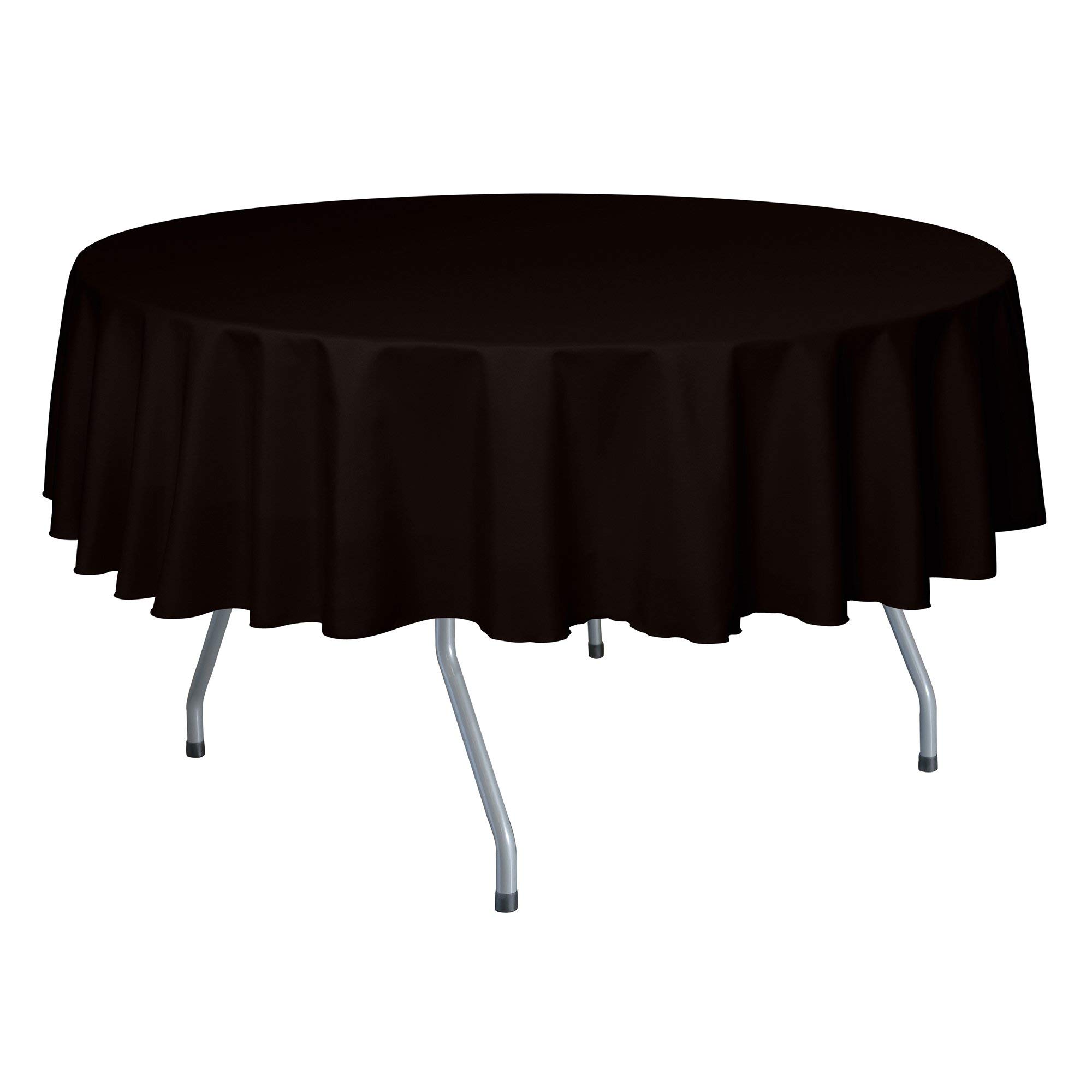 10 Pack 60-Inch Round Polyester Tablecloth - Wrinkle & Stain Resistant Linen-Like Fabric for Dining Tables Smaller Than 60